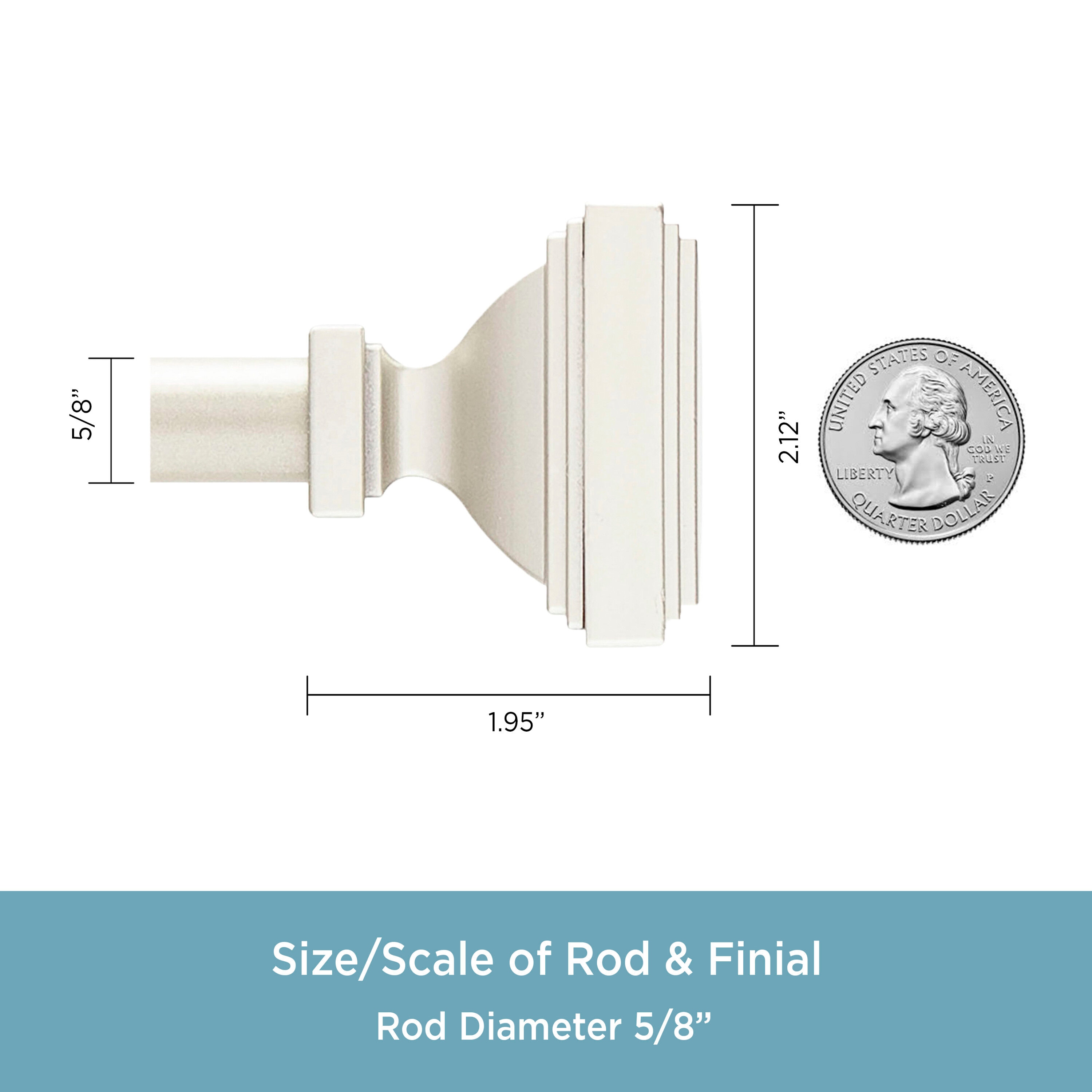 Dakota Brushed Nickel Adjustable Double Curtain Rod with Finials