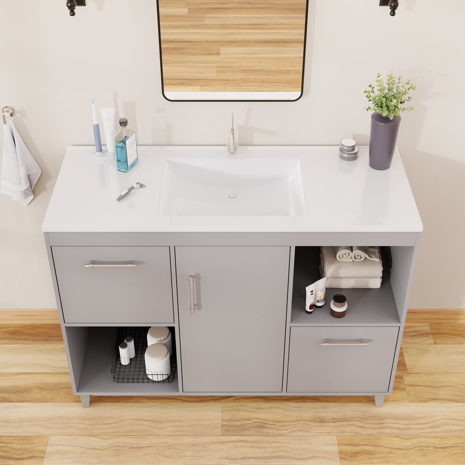 Serwall 48LZKD-GR Bath-Vanity-Combo - View #3