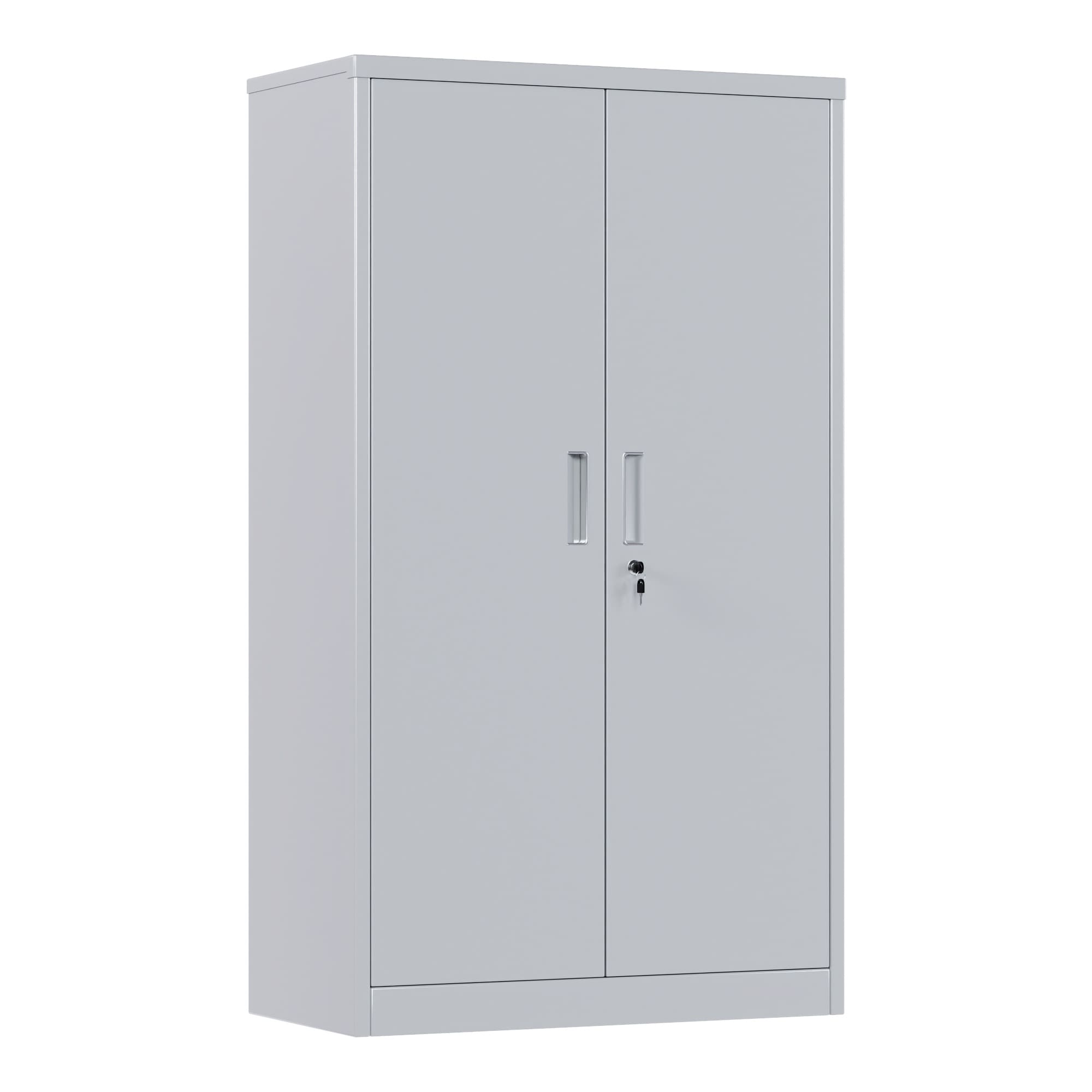 Boyel Living - Steel File Cabinet with Adjustable Shelves Lockable Document Storage for Home Offi...