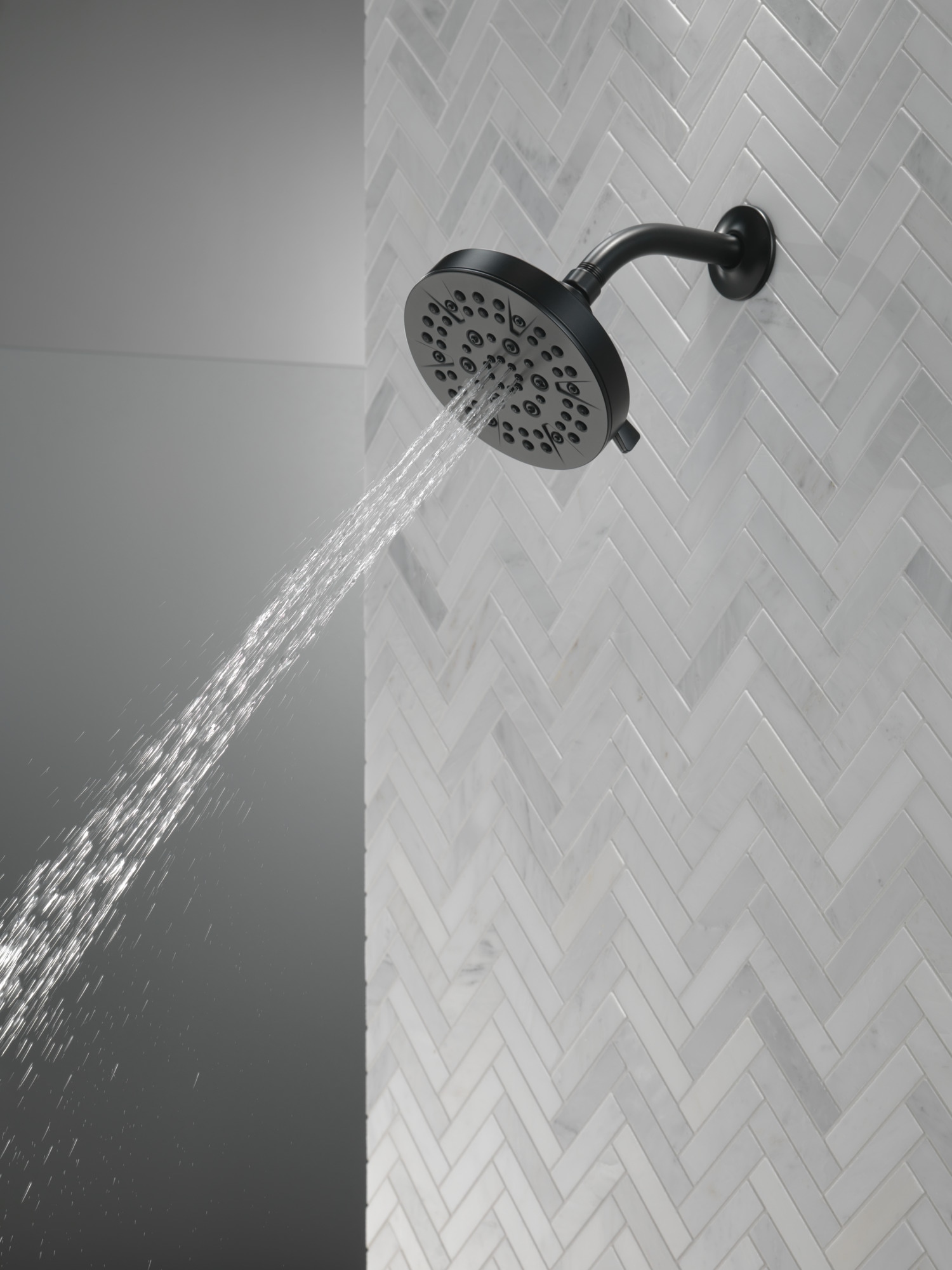 Matte Black Multi-Function Wall Mounted Shower Head