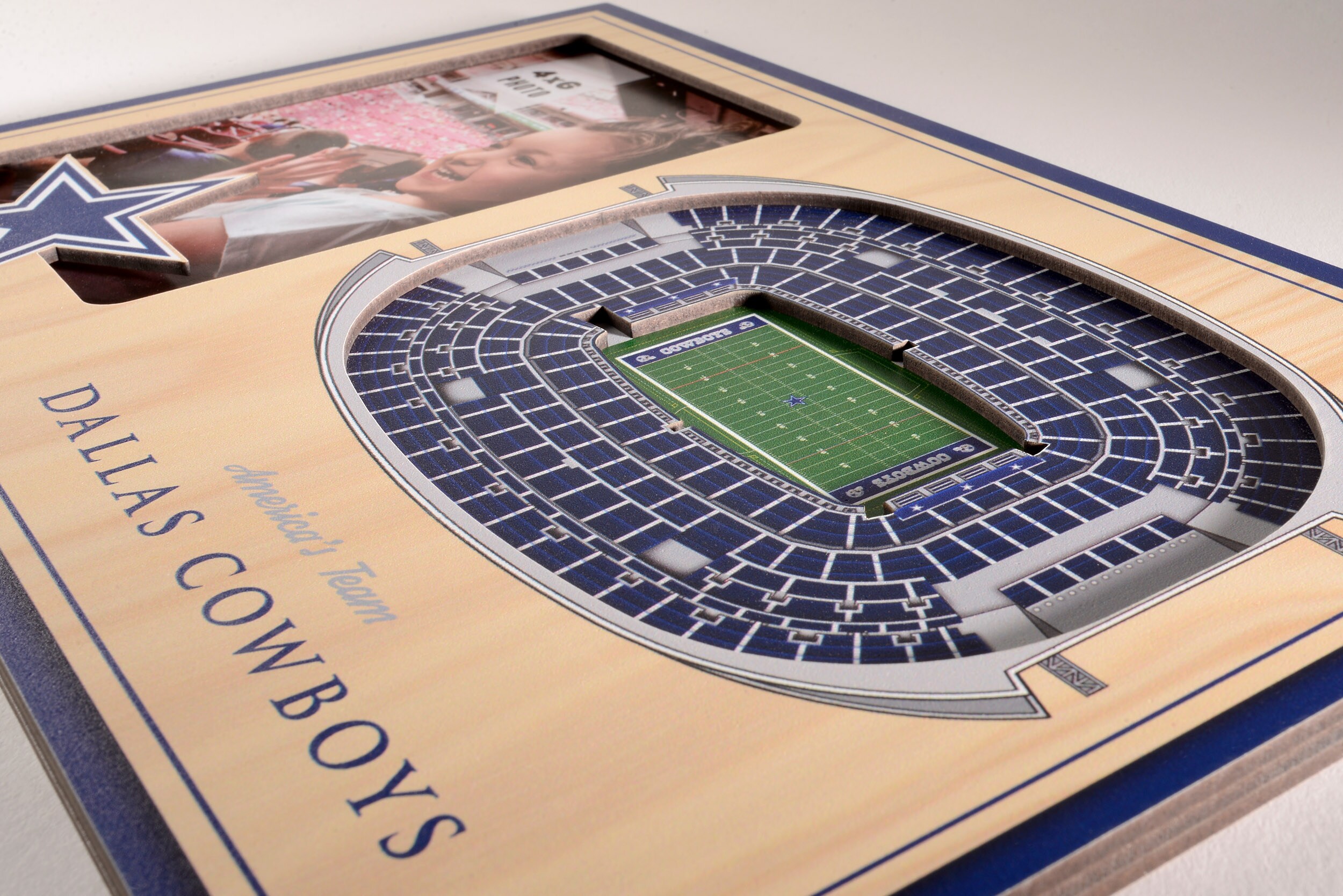 YouTheFan NFL Dallas Cowboys Wooden 8 in. x 32 in. 3D Stadium