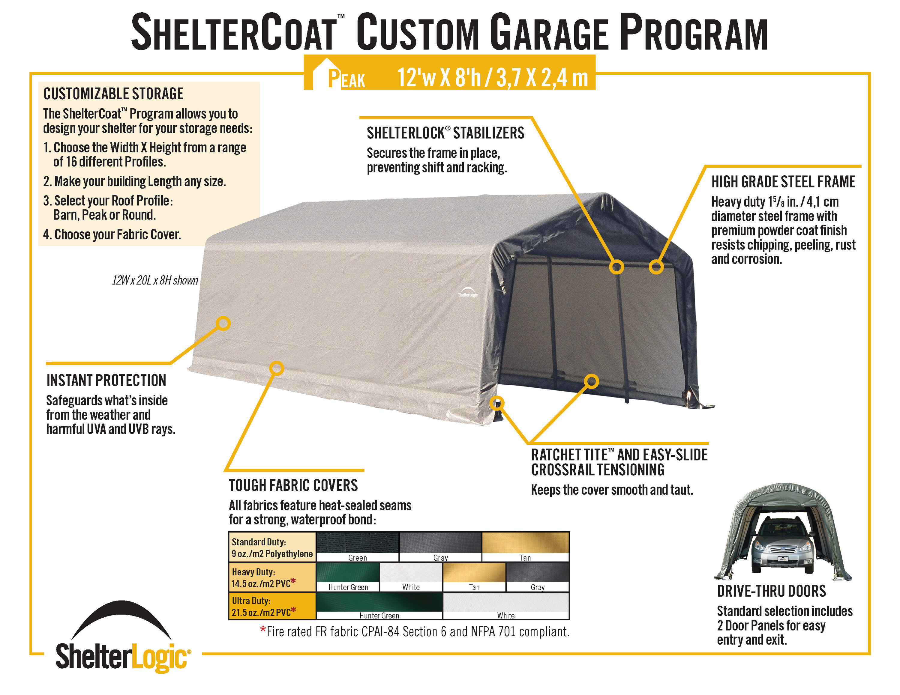 ShelterLogic Barn Shelter, Gray