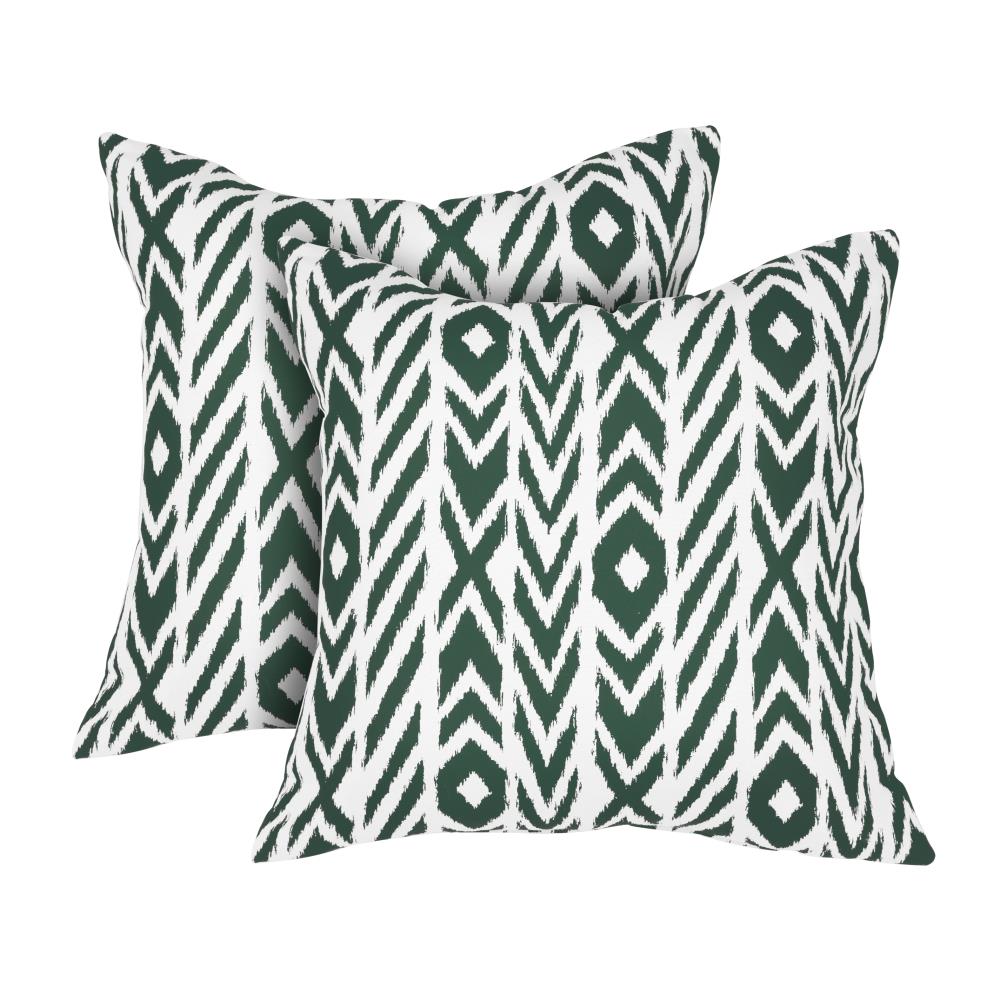 Astella KT2-TP24-FA45 Pacifica 2-Pack Ikat Fire Island Jade Rectangular Lumbar Pillow