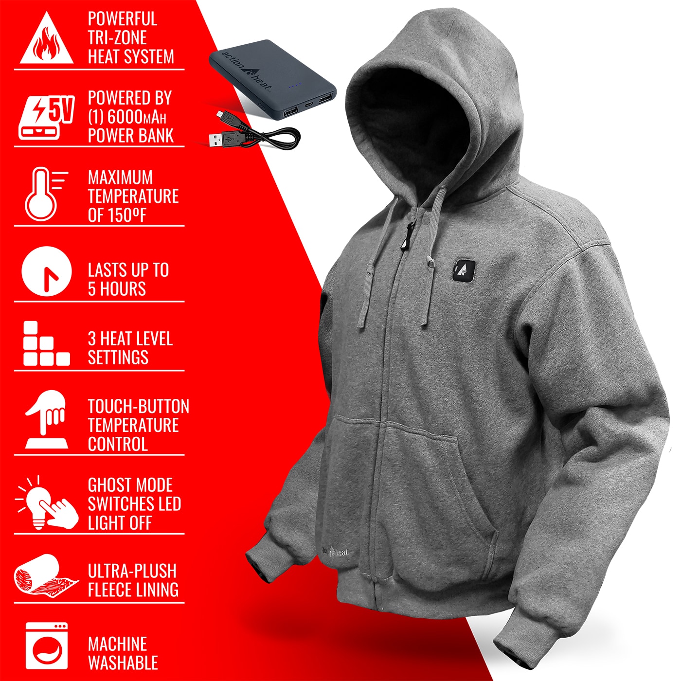 ActionHeat AH-HDY-5V-G-XXL Jackets-Coats - View #5