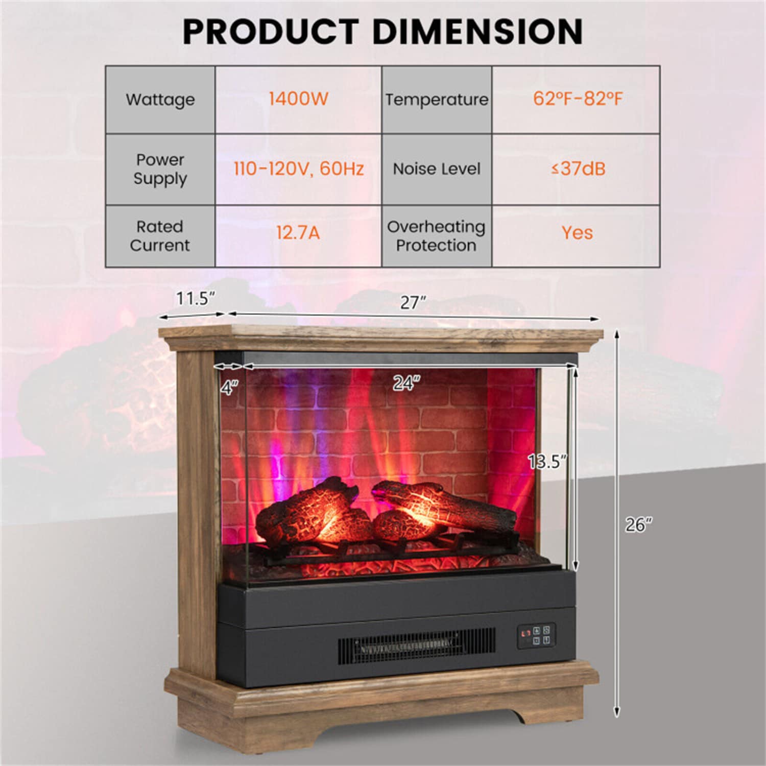 BABOOM BOM-60US-BN-CO Electric-Fireplaces - View #3