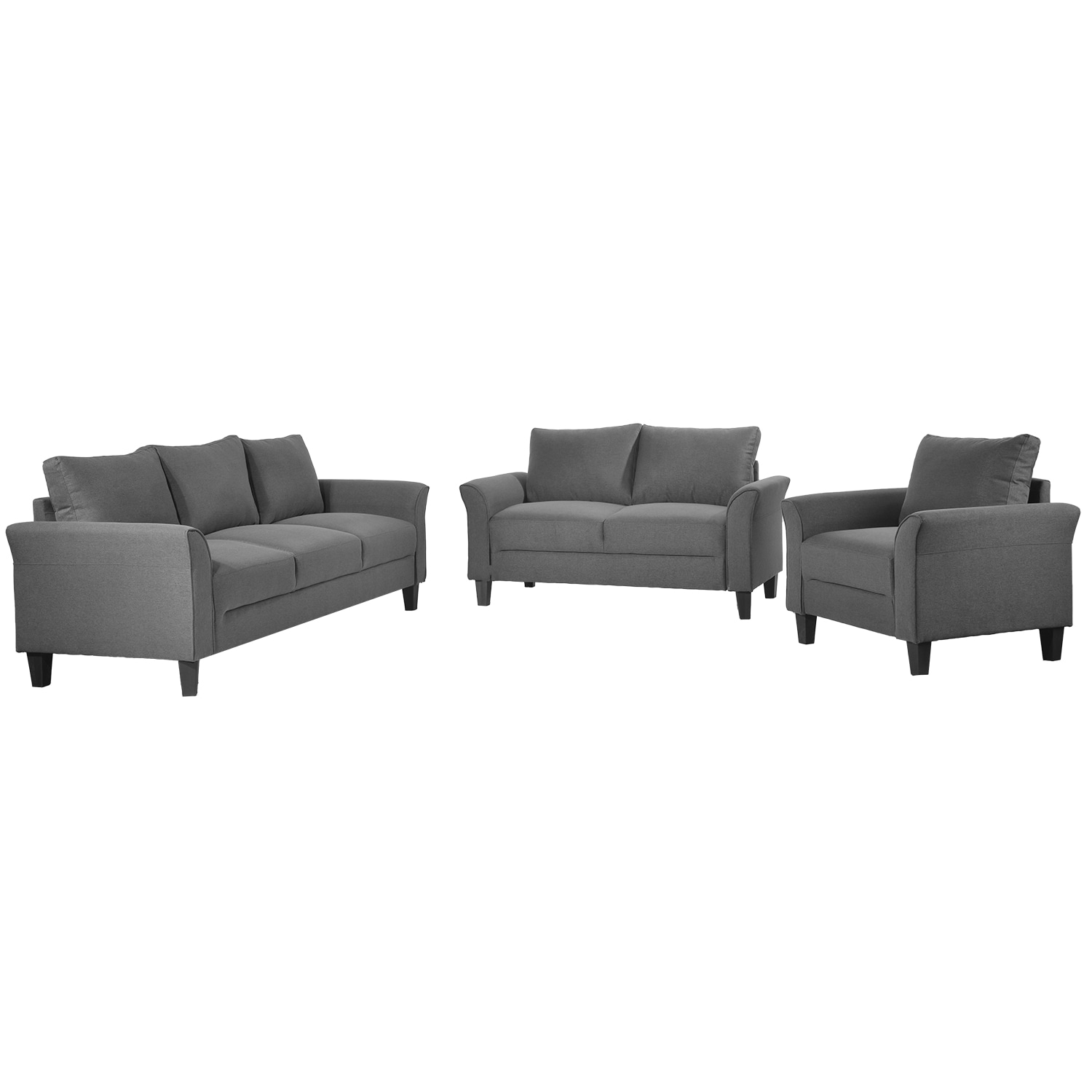 CASAINC BH-036EAA 76-in Modern Gray Polyester/Blend Sofa