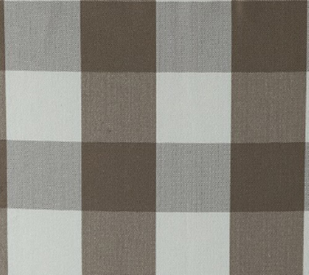 Plaid Beige Upholstered Accent Chair with Nailhead Trim