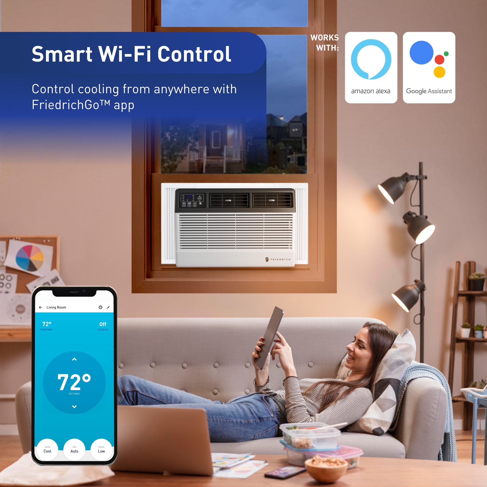 Friedrich 13000 BTU White Portable Air Conditioner with WiFi Control