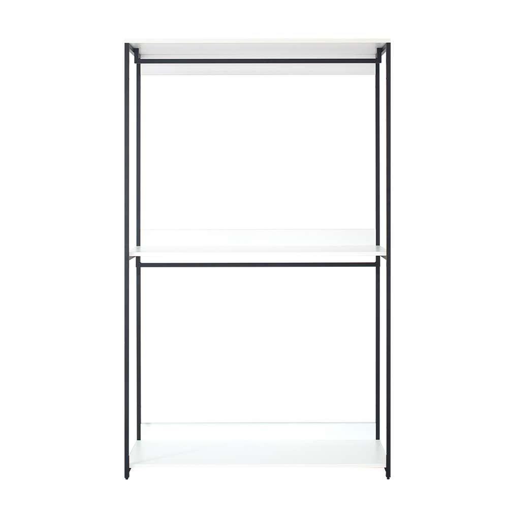 LOVMOR SF-R-B040S00044 Fiona 47-in. Wood and Metal Walk-in Closet with One Shelf