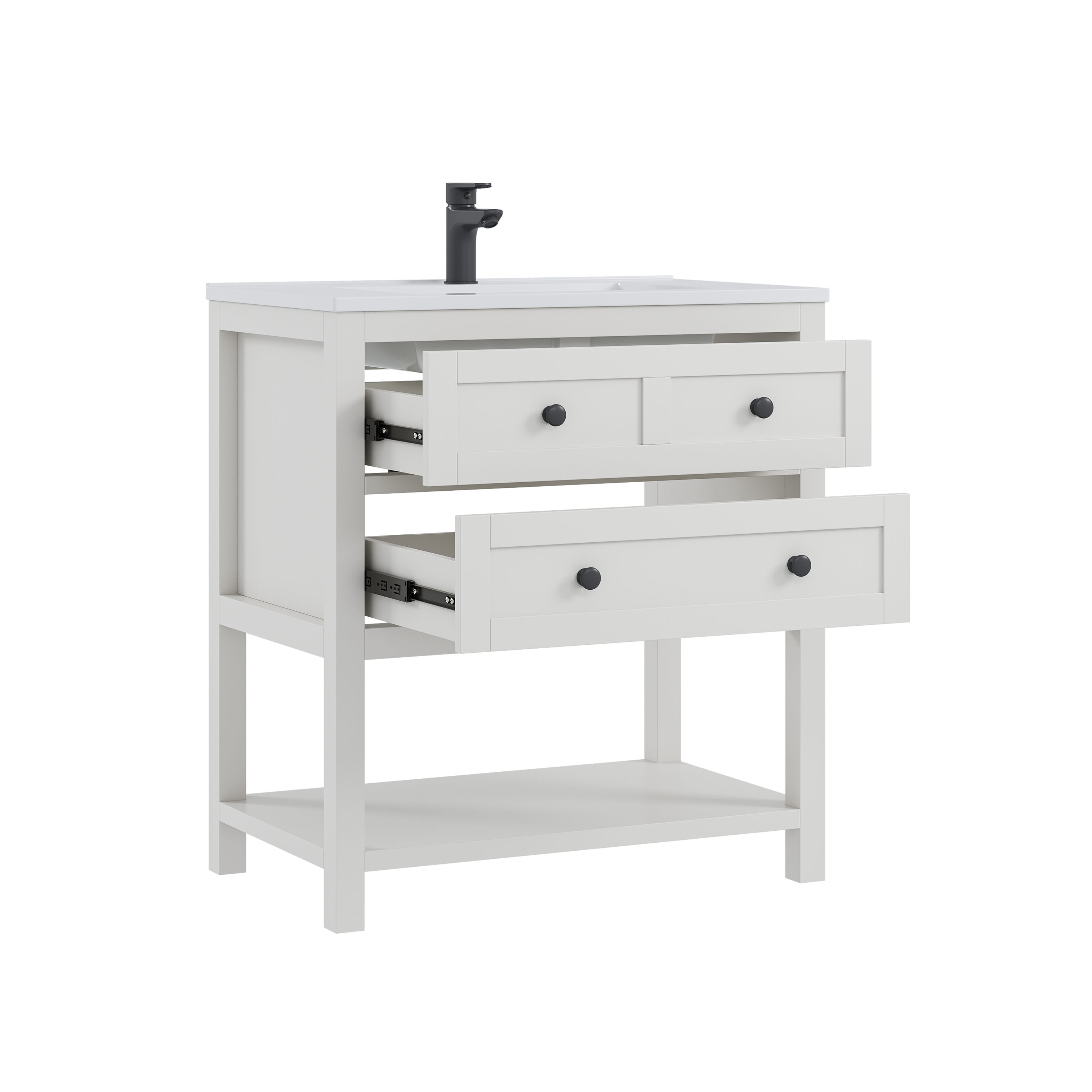 DELUXE LIVING V24032KD-30WT Bath-Vanity-Combo - View #5