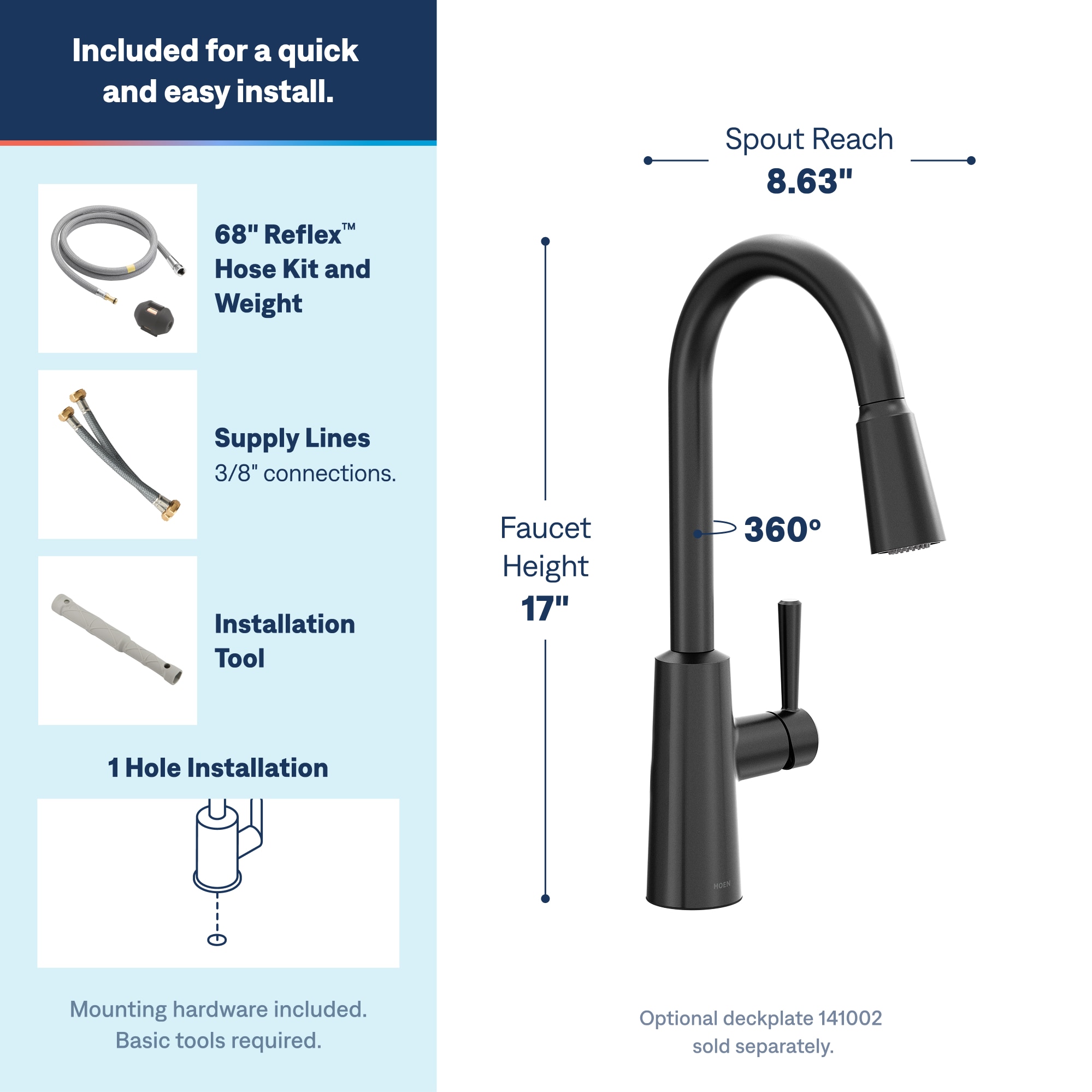 Moen 7402BL Kitchen-Faucets - View #3