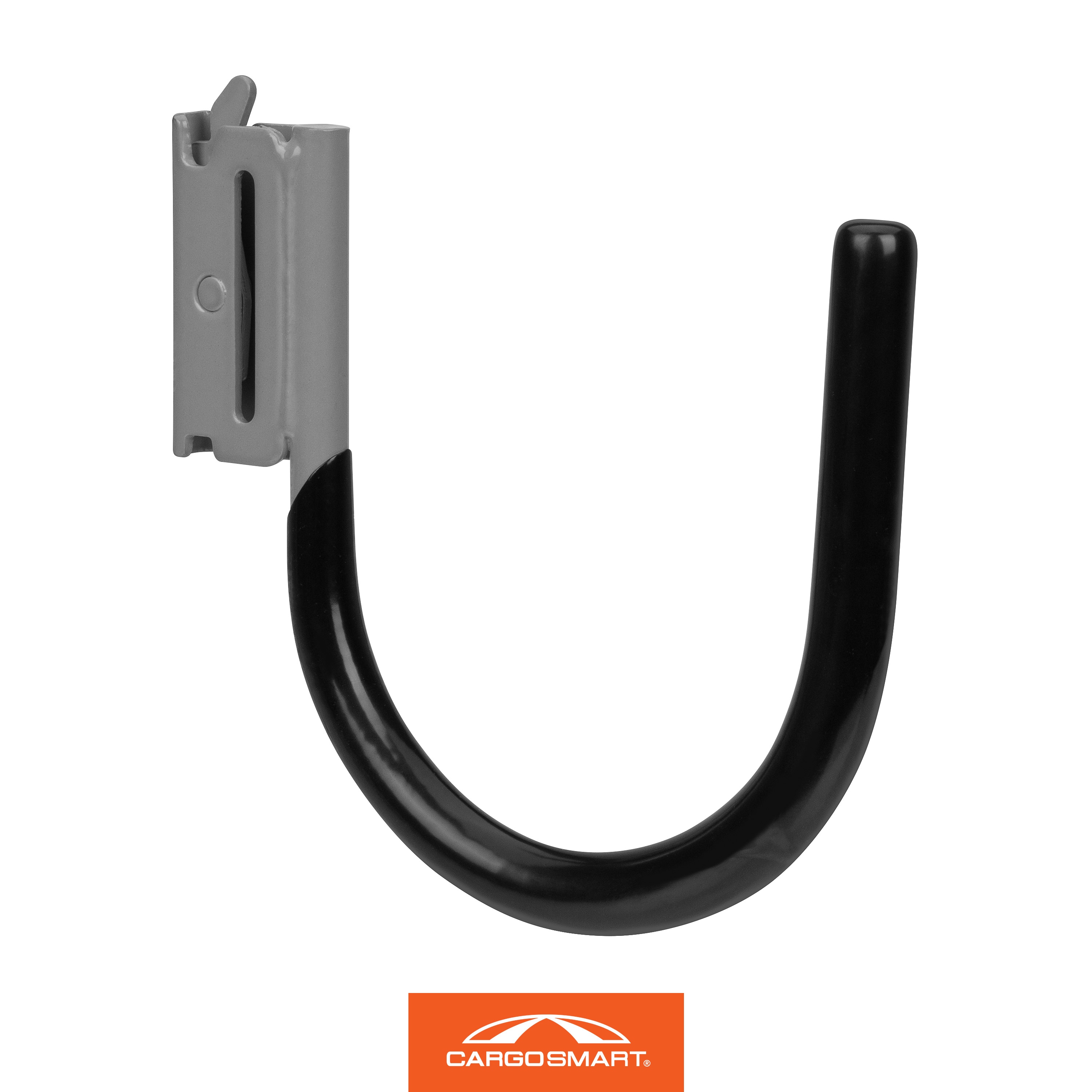 Gray and Black Powder Coated Large Steel J Hook