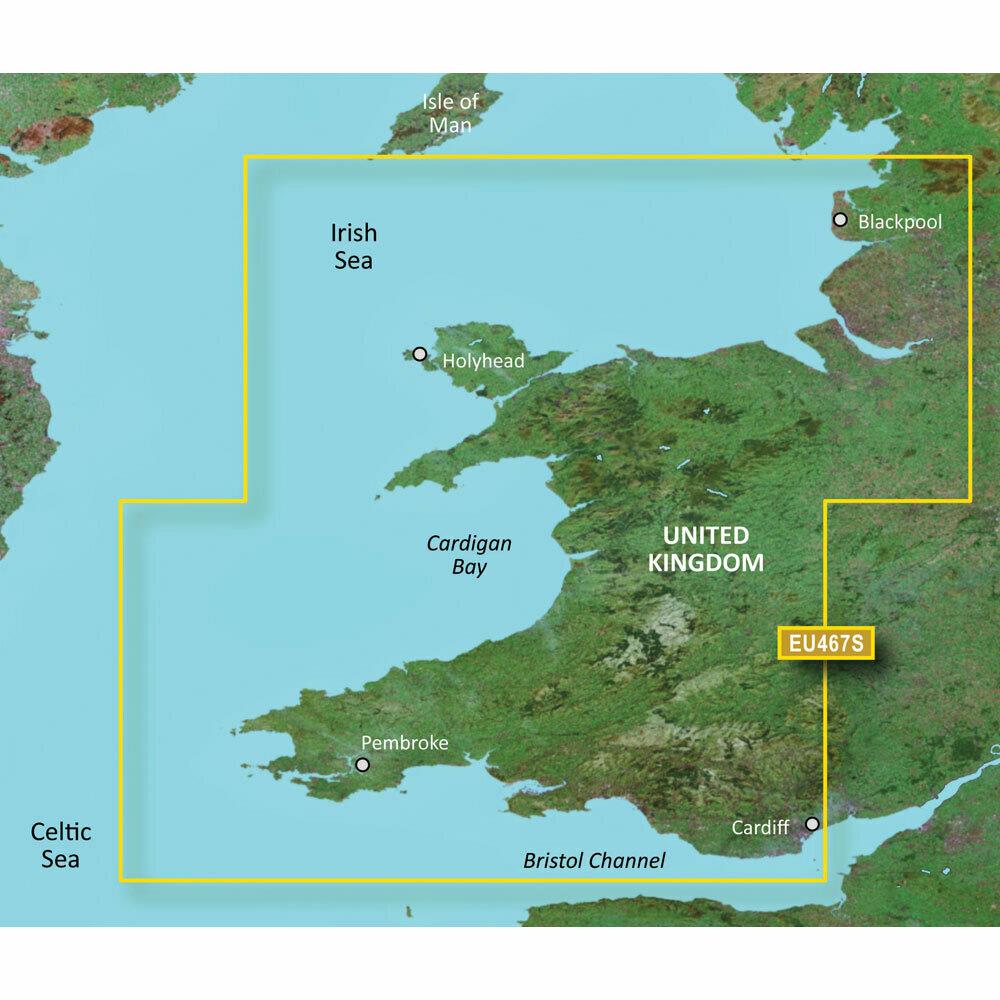Garmin CW68748  010-C0811-00 Bluechart G2 Vision HD Veu467S Blackpool to Cardiff