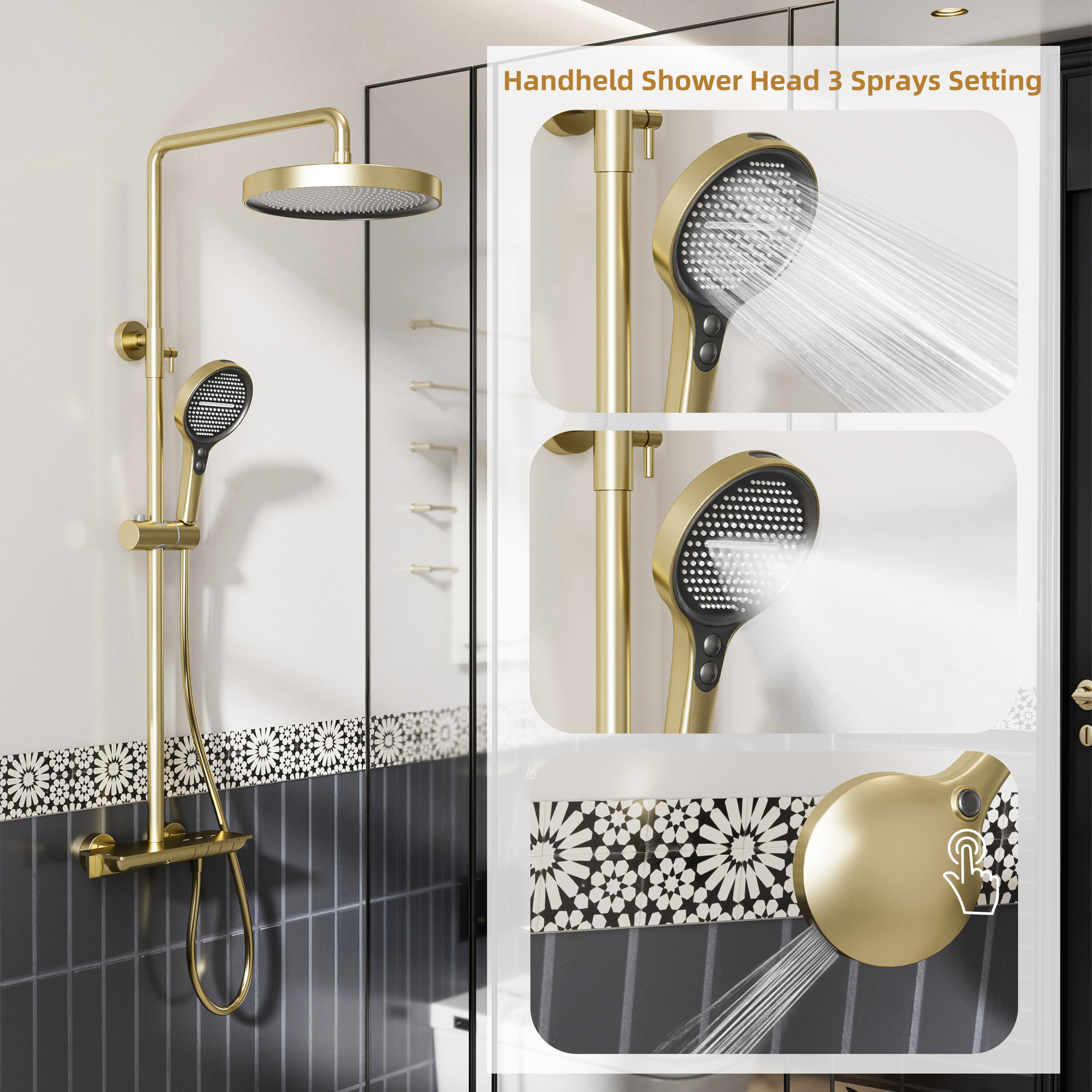 MODLAND MDL1SS32BG1 Showerhead-Bar-Panels - View #9
