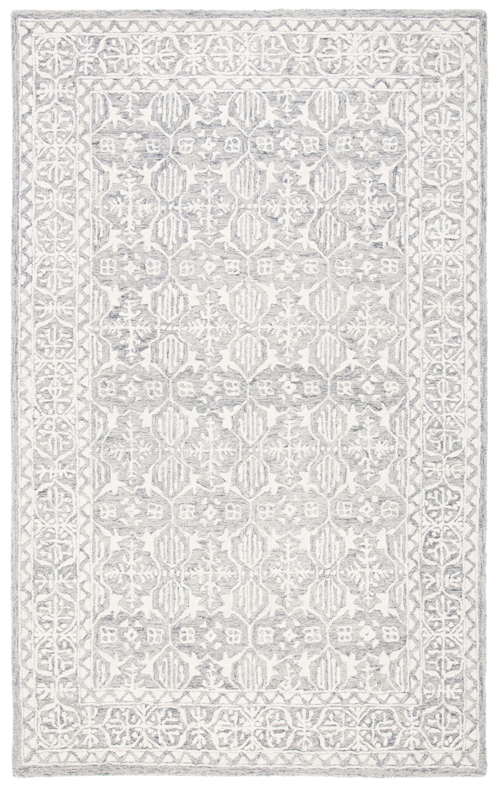 Safavieh MET903H-5 Metro Freya 5 x 8 (ft) Tufted Wool Dark Gray/Ivory Rectangular Indoor Abstract Bohemian/Eclectic Area rug