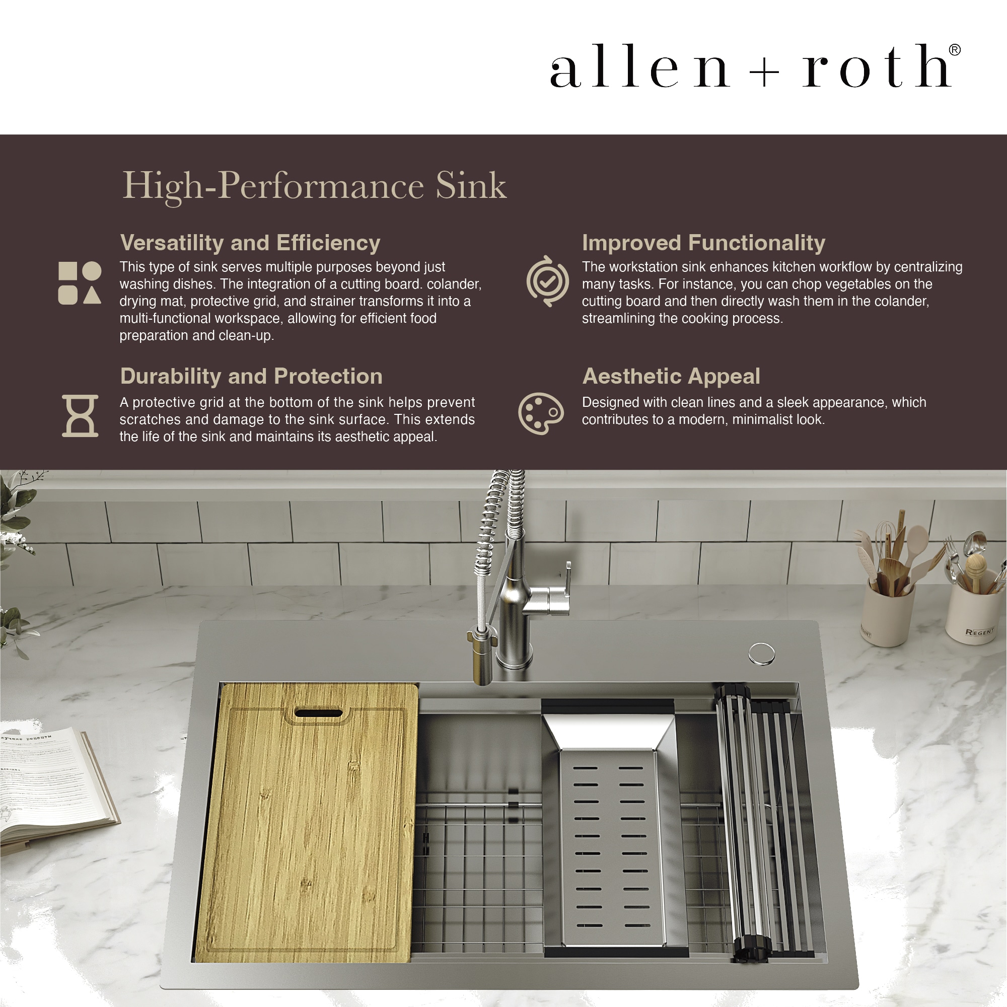 allen + roth FSD2Z3322C19-LF Kitchen-Sinks - View #12