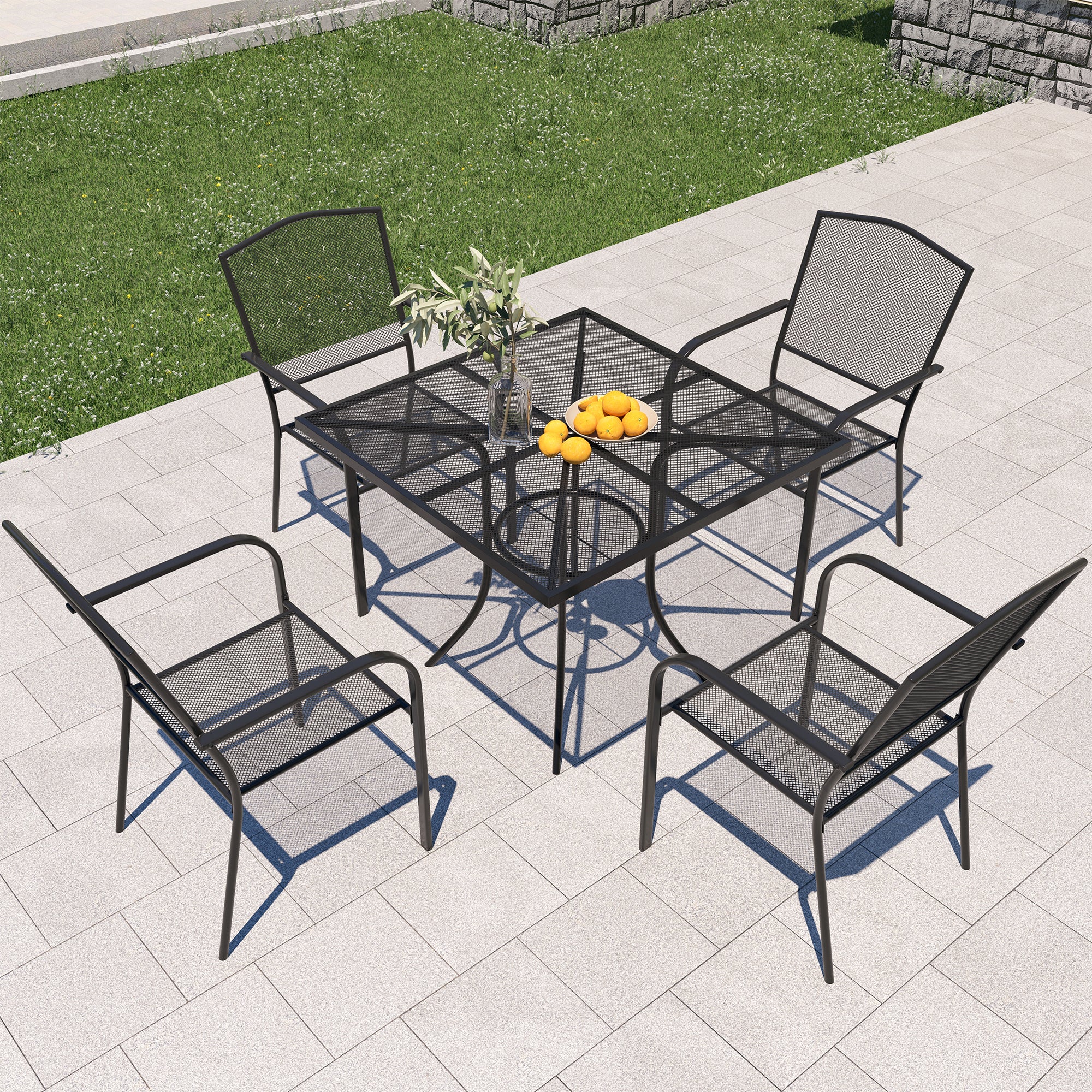 Boyel Living BL-07SL4C1TSQBL Patio-Dining-Sets - View #6