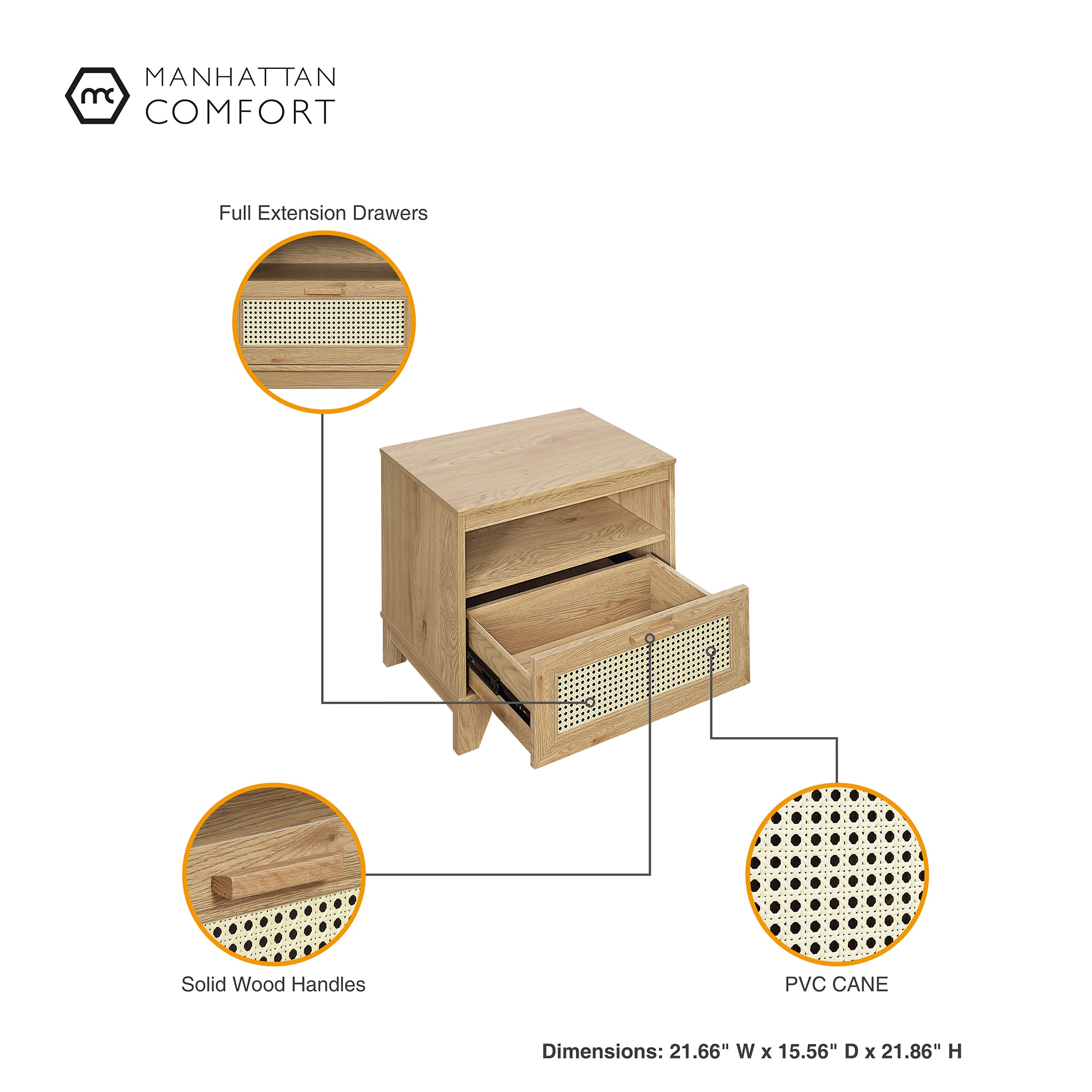 Manhattan Comfort 2-NS-5GLF-NA nightstands - View #4