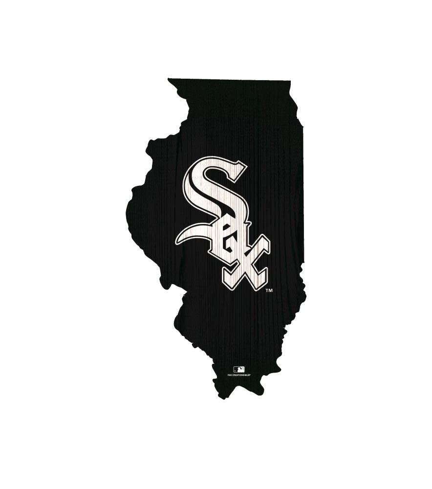 Fan Creations Chicago White Sox Team Color Logo State Cutout Sign