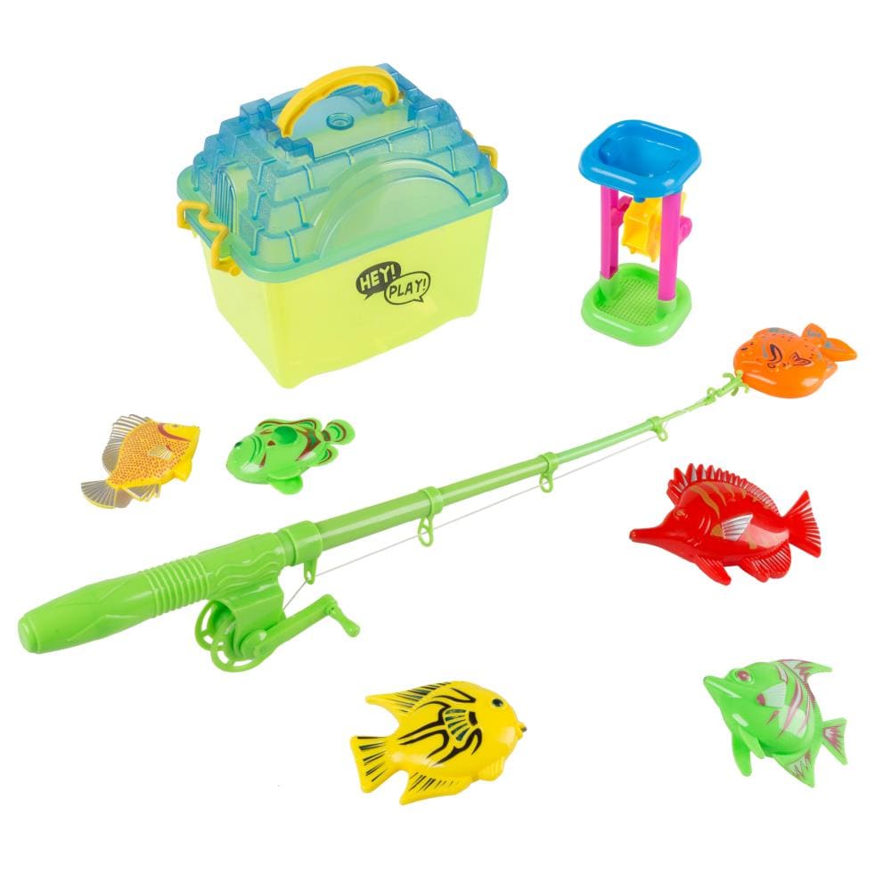 Little Tikes Catch Cast & Count Fishing Rod Tackle Box + 17 Fish