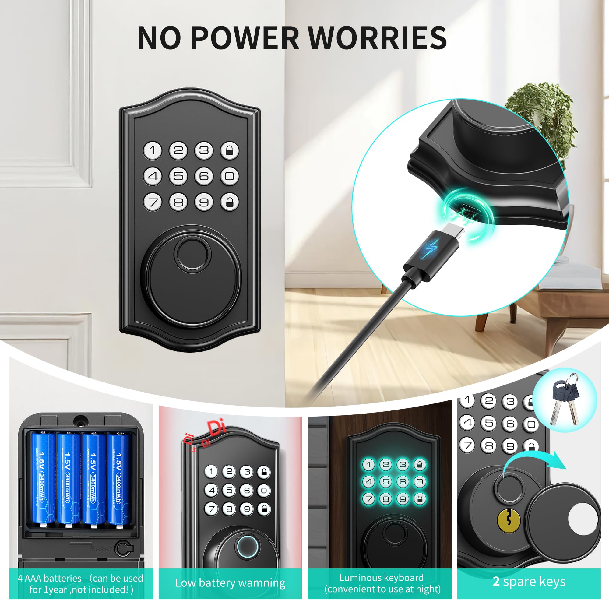 Misopily LMS0810M322 Electronic-Door-Locks - View #5