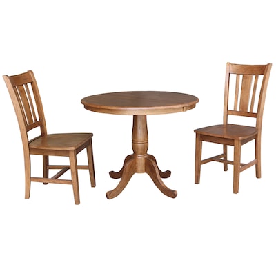 International Concepts Distressed Oak, 36 Inch High Dining Table Set