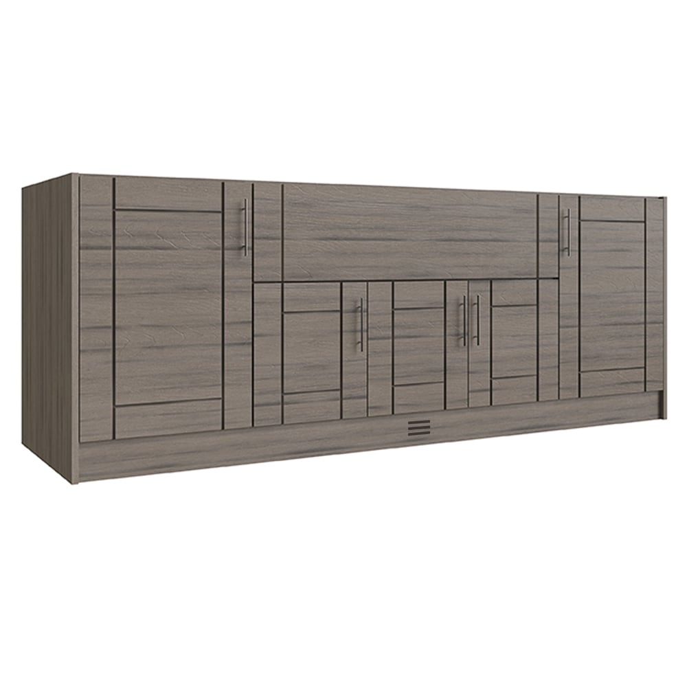 WeatherStrong WSE90I-SWD Sanibel 3 -Piece 91.25-in W x 28.5-in D x 34.5-in H Modular Outdoor Kitchen Set