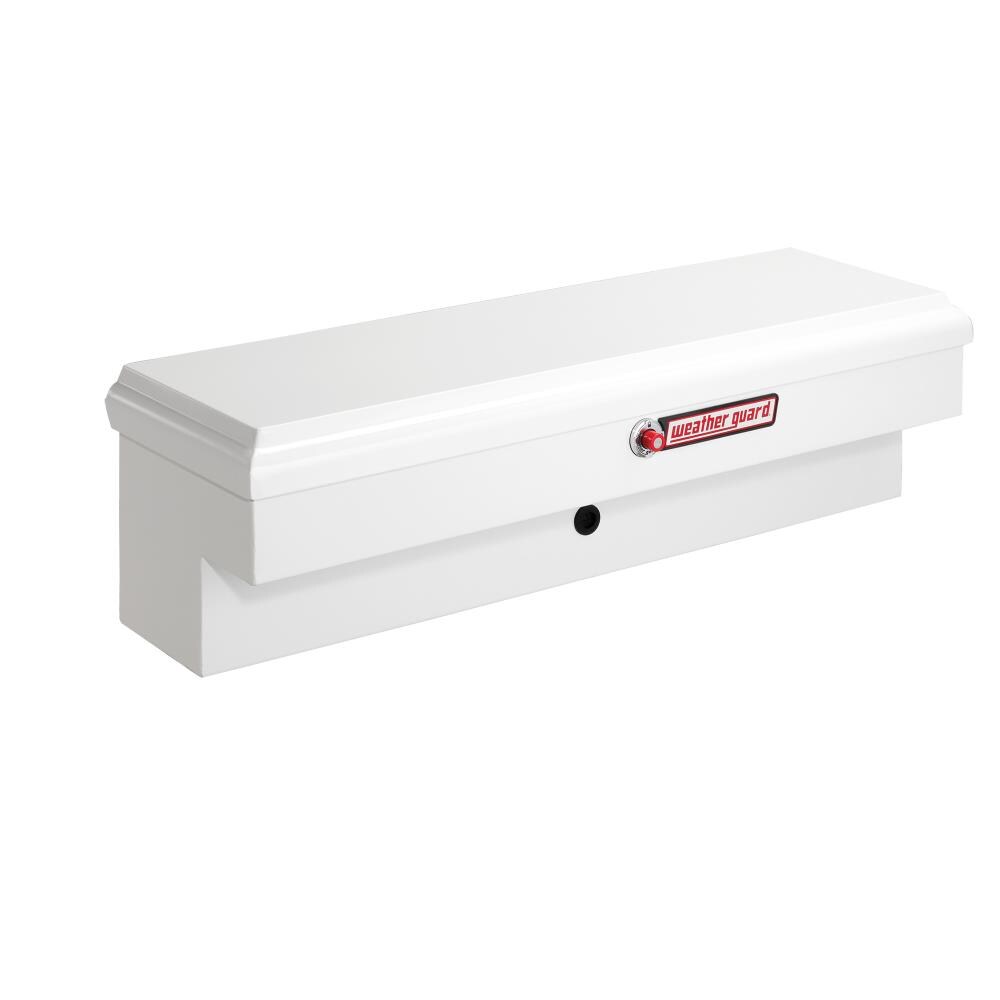 WEATHER GUARD 185-3-01 46.25-in x 13.5-in x 13-in White Steel Side Mount Truck Tool Box