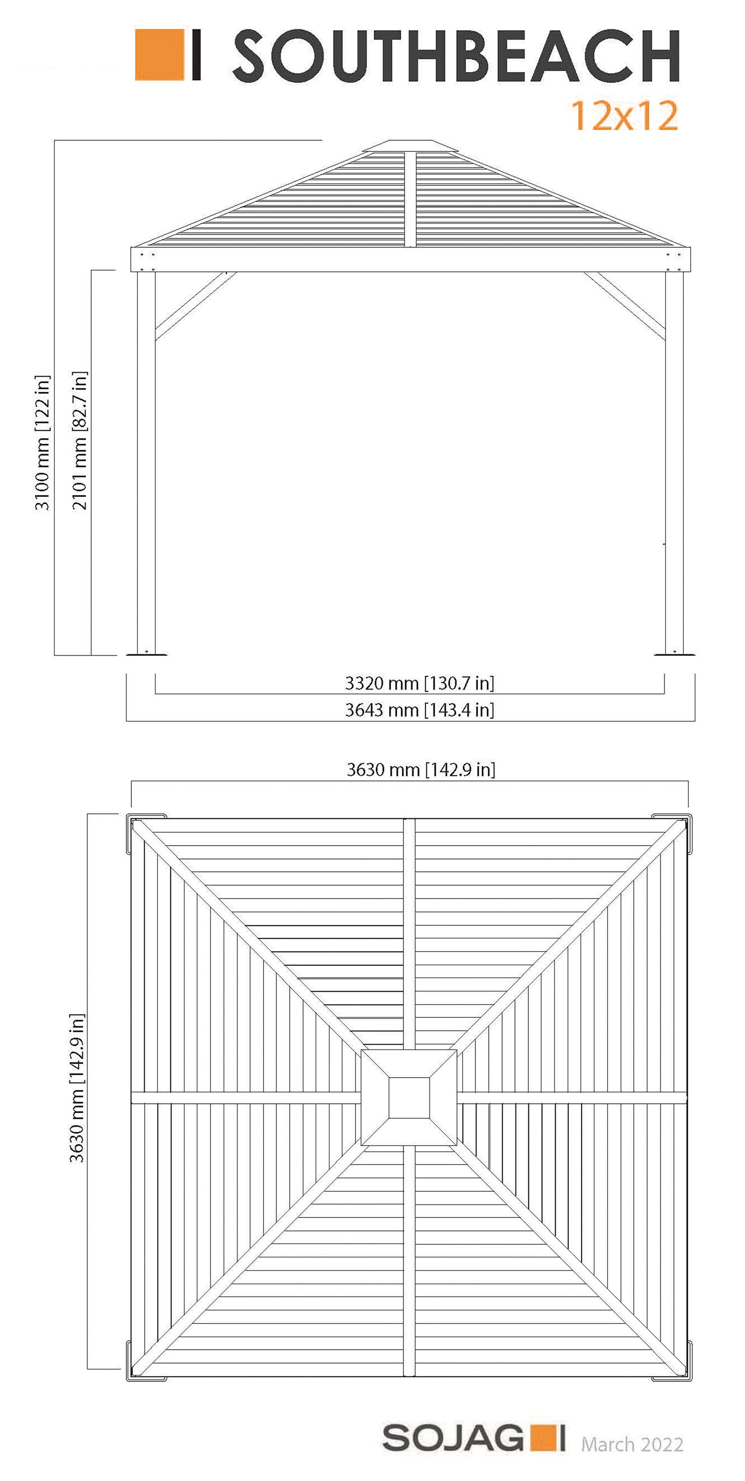 Sojag 500-9167894 Wood-Resin-Gazebos - View #3