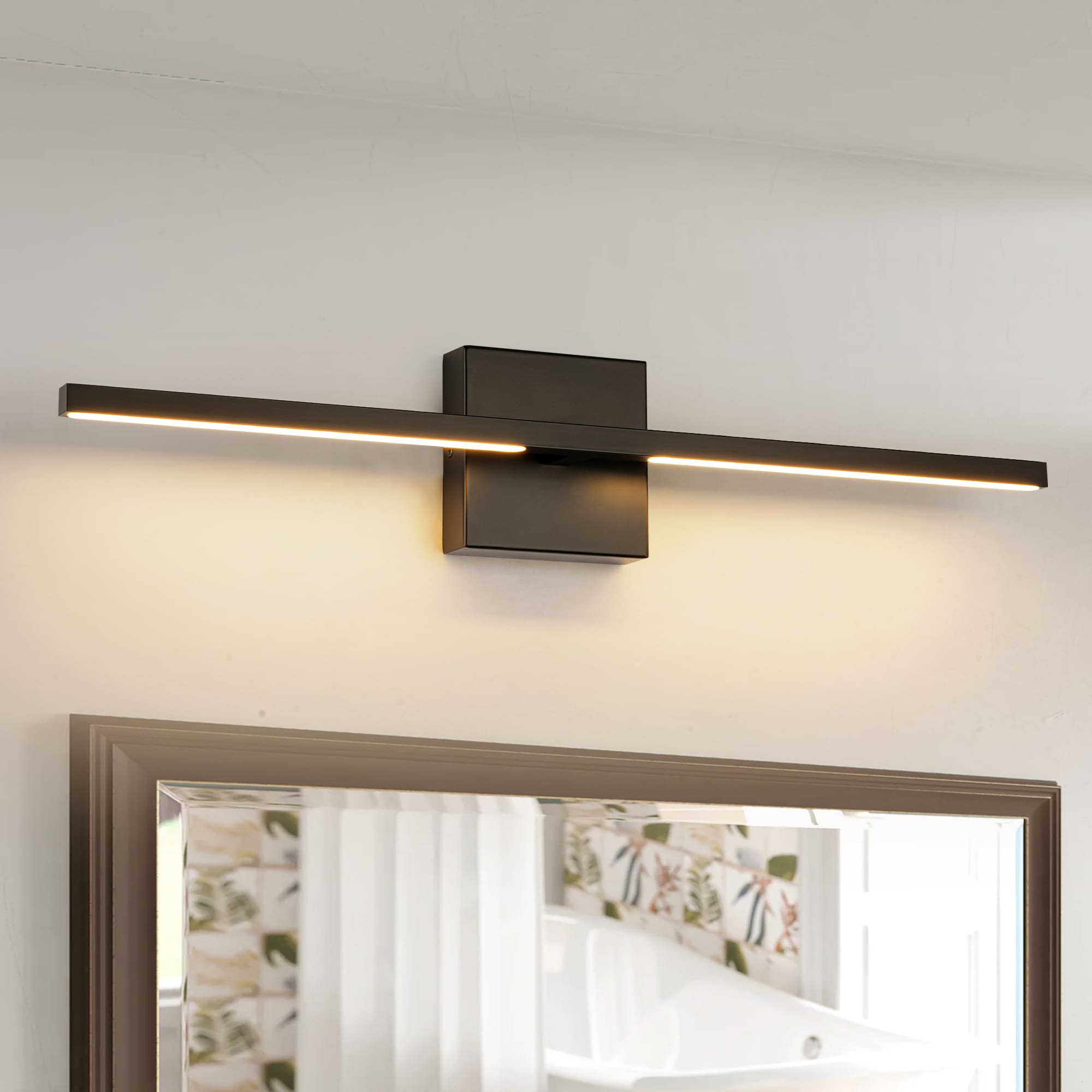 Rennnsan WS810160908 Frese 23.8-in 1 -Light Matte Black Integrated LED Modern/contemporary Vanity light bar