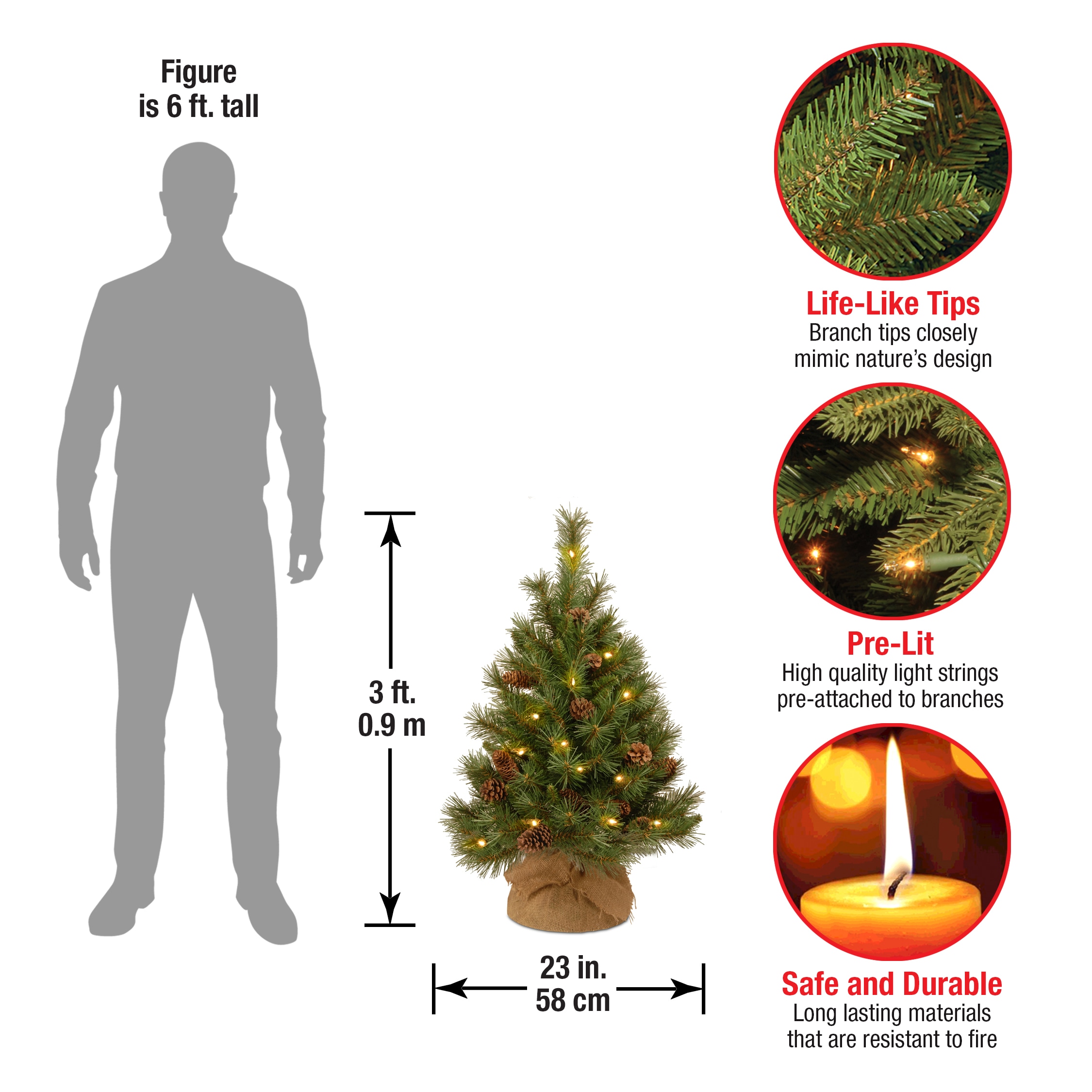 National Tree Company PC3-3BP-B-1 Artificial-Christmas-Trees - View #5