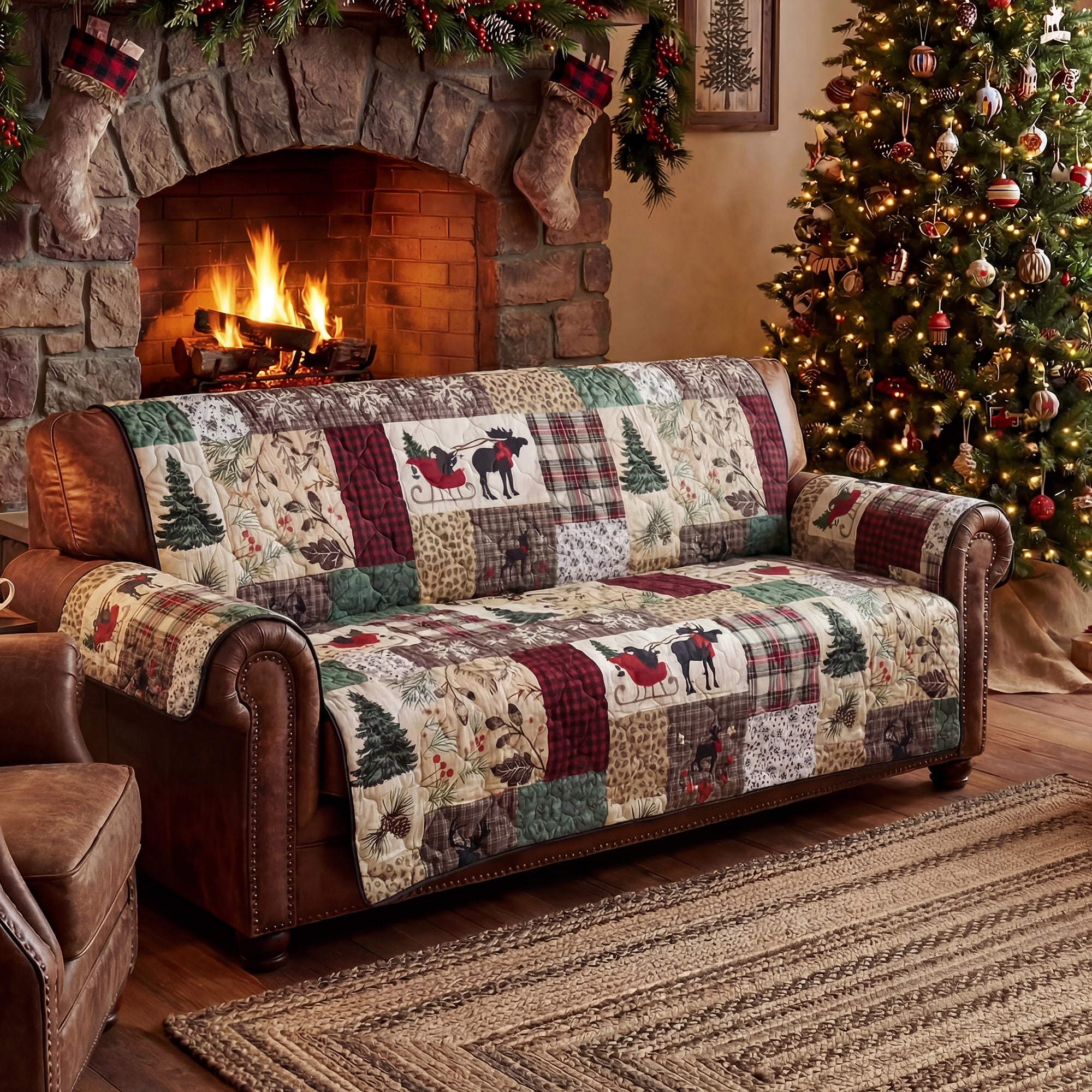 Donna Sharp - Dashing Sofa Slipcover 114-in W x 23-in H x 76-in D
