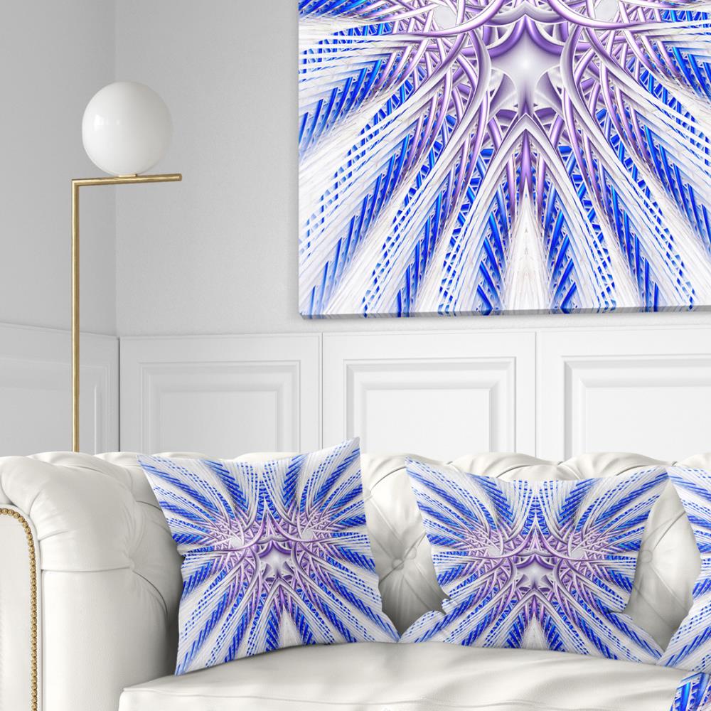 Designart CU12097-16-16 16-in x 16-in Blue Indoor Decorative Pillow