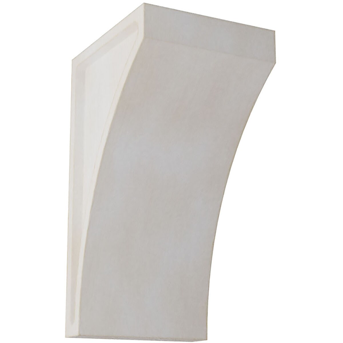 Ekena Millwork CORWD03X03X06LWWH 3-in x 3.5-in x 6-in Vintage Decor Finished Rubberwood White Wood Paintable/Stainable Corbel