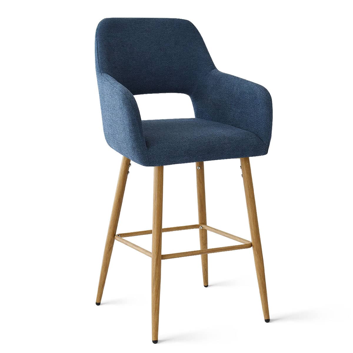 Maison Boucle ATLANTA-ARM-MB-BLUE stools - View #4