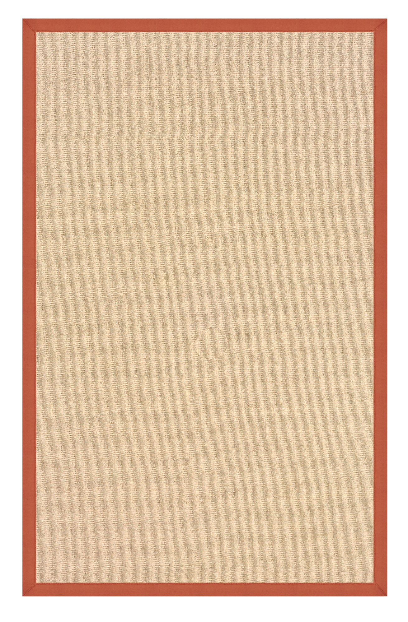 Linon RUG-AT011013 Athena 10 X 13 (ft) Wool Natural/Orange Wool Indoor Border Area Rug