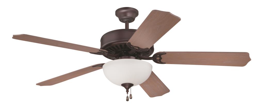 Craftmade Pro Builder 52-in Oiled Bronze Ceiling Fan with Light (5 ...