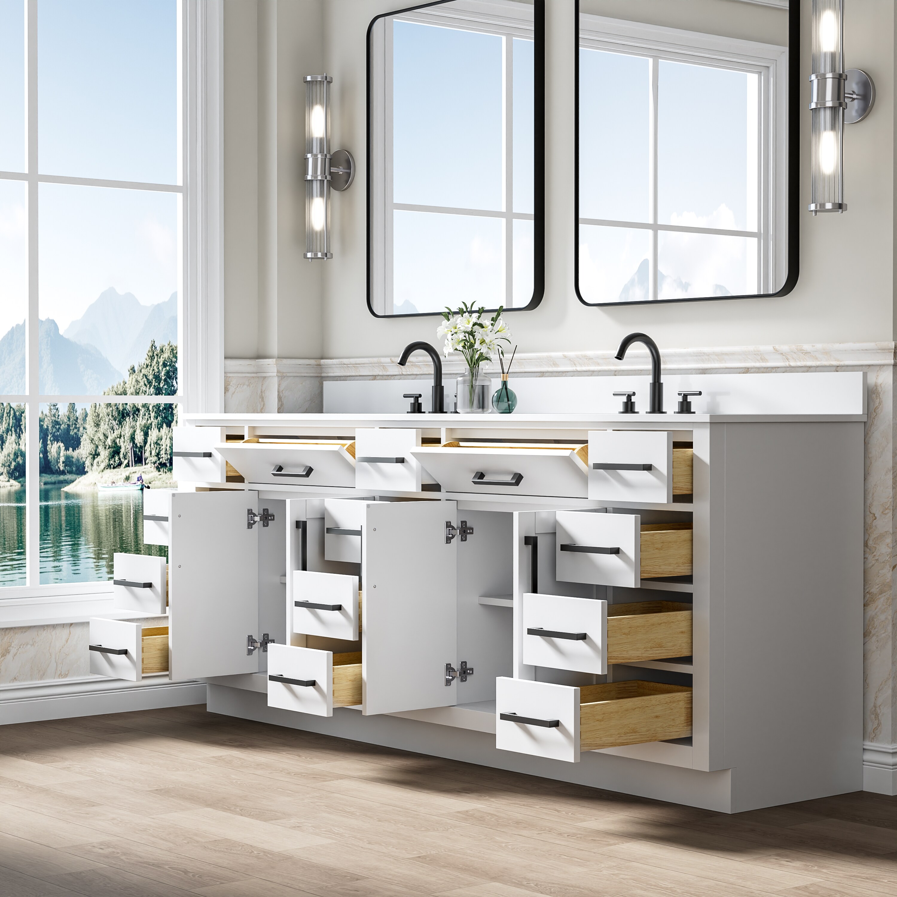 Ayelon BVMBWT84WC Bath-Vanity-Combo - View #6