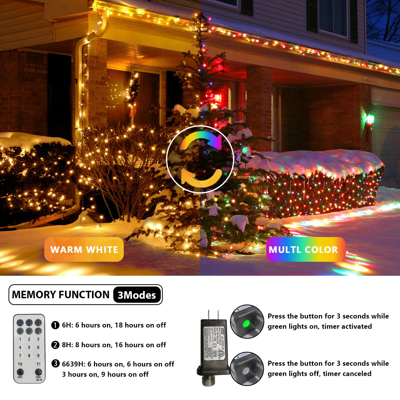 VEELIKE X004PEENF1-ZN Christmas-String-Lights - View #3