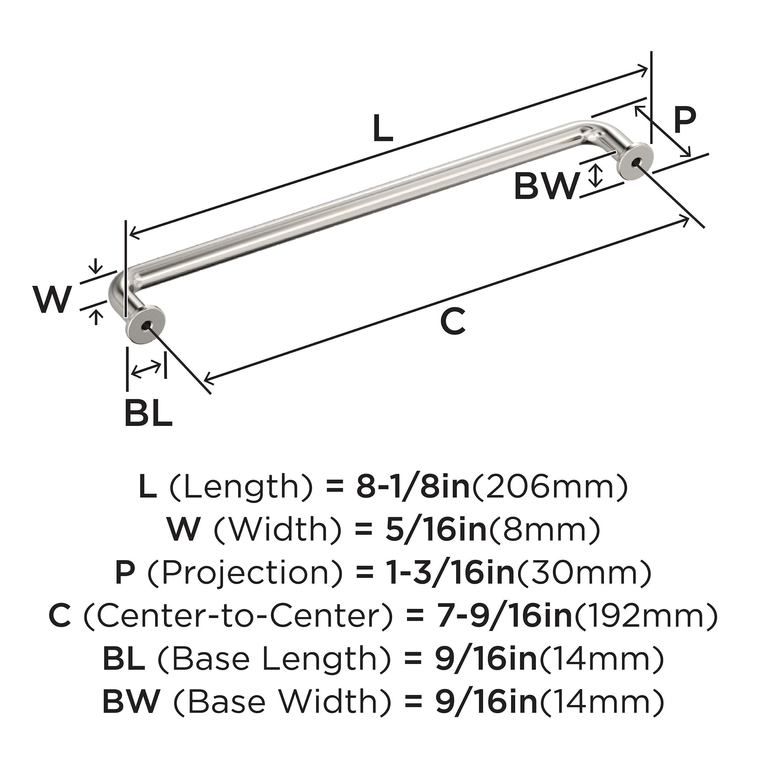 Amerock BP36783PN Cabinet-Pulls - View #3