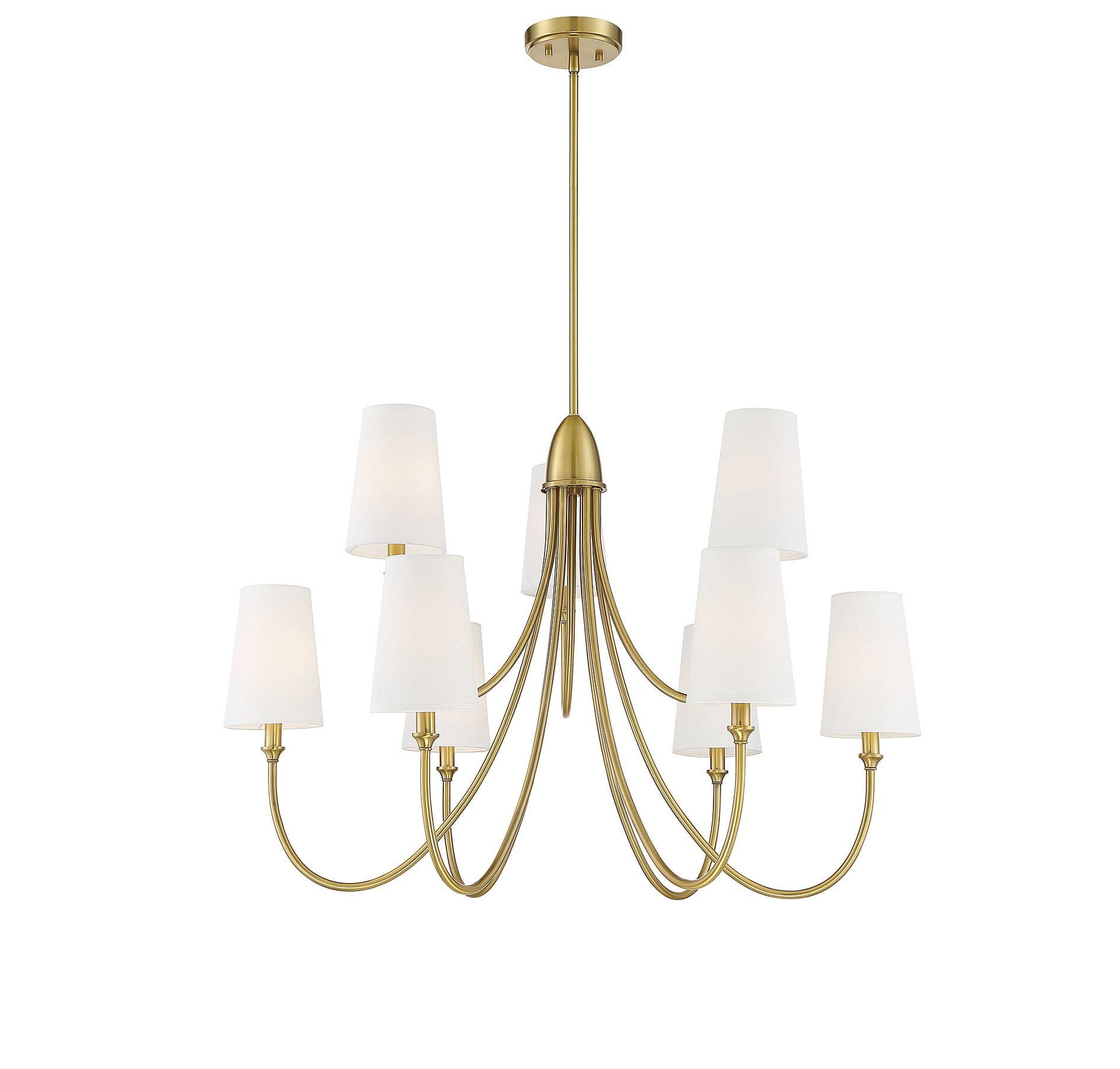 Savoy House Cameron 35" Warm Brass 9-Light Chandelier