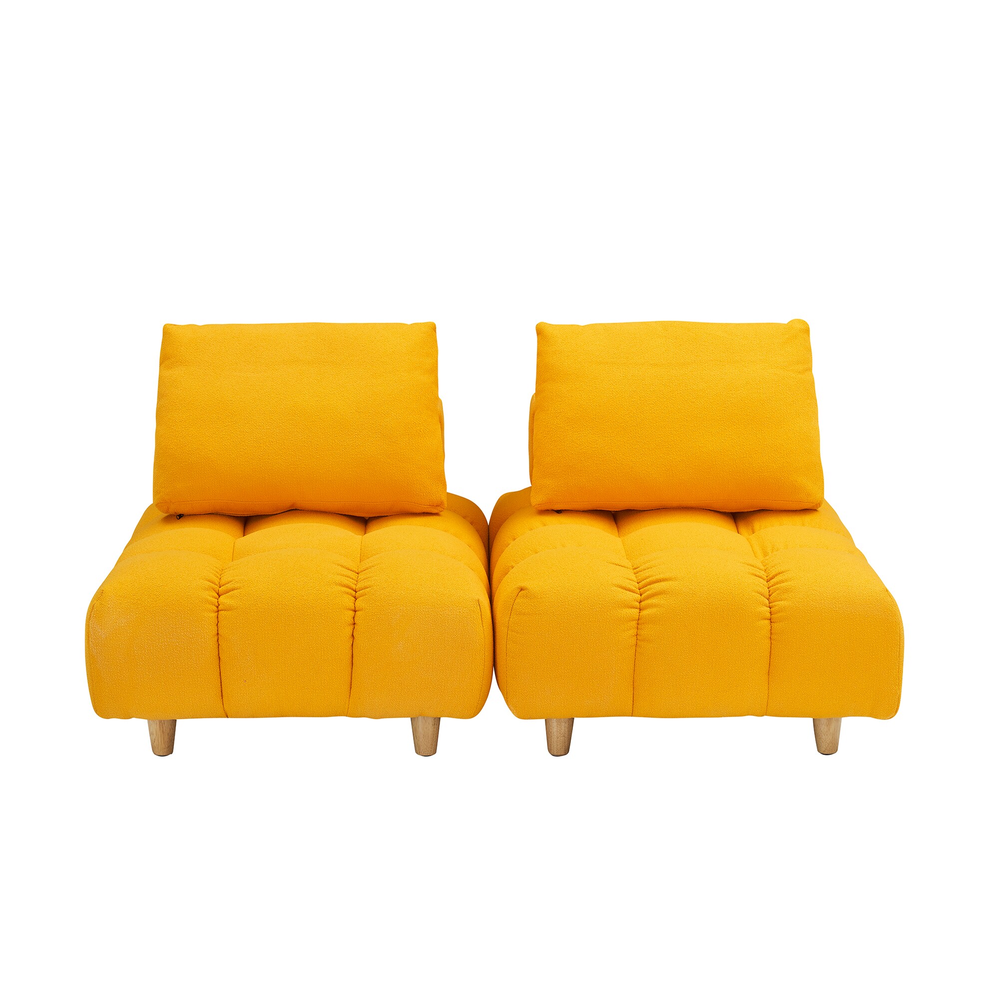 Bybafun YC5200102 60-in Modern Yellow Sofa