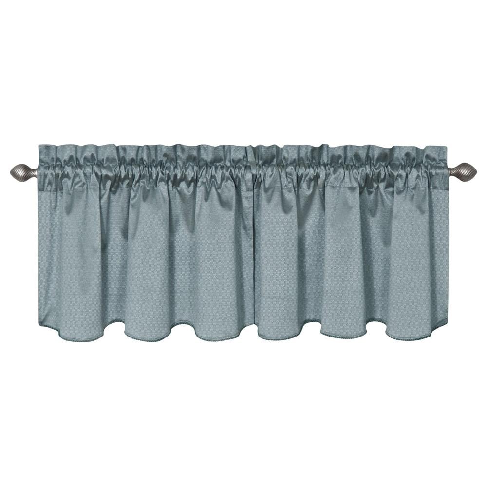 Eclipse Canova 21-Inches River Blue Polyester Rod pocket Valance #10299042X021RVB