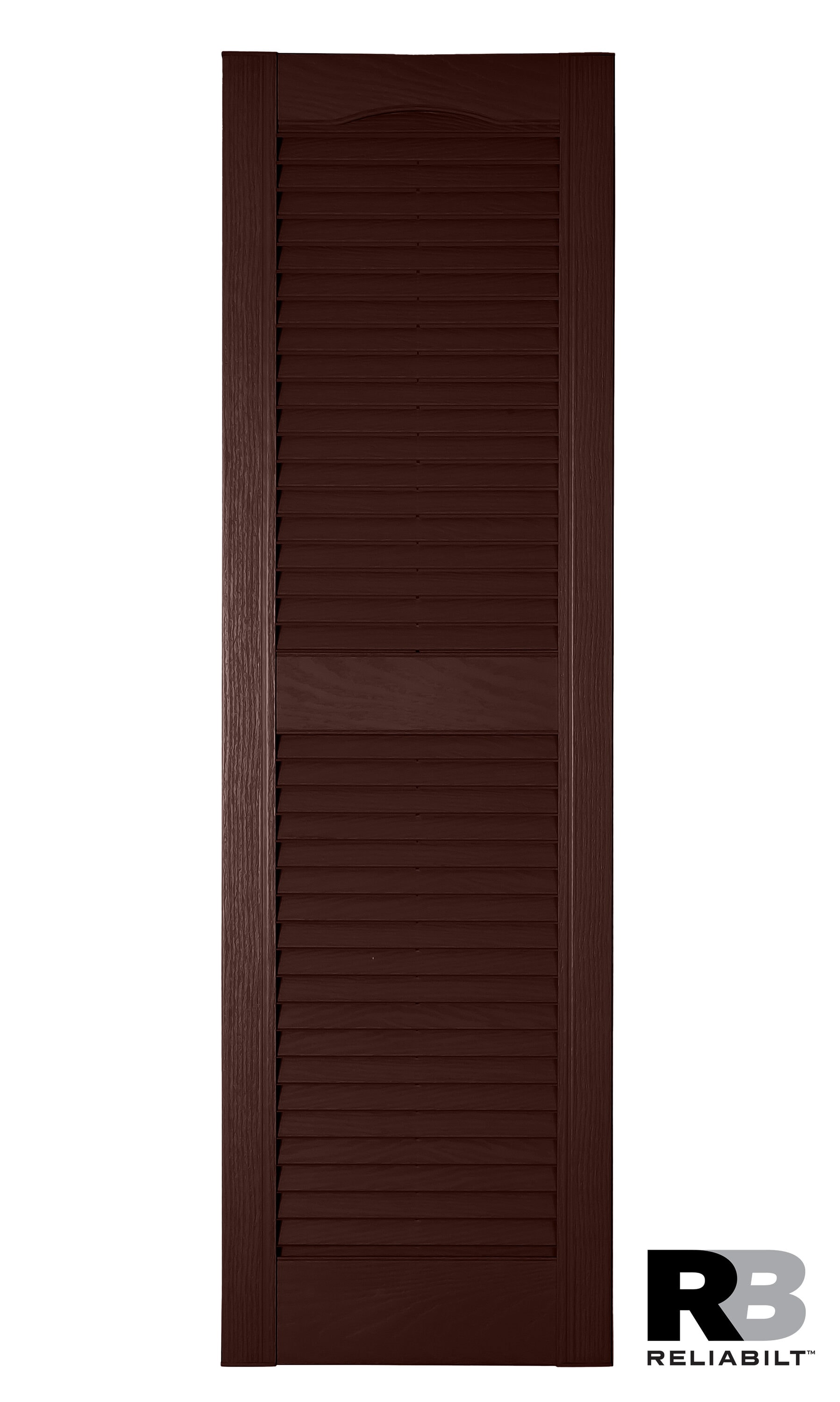 RELIABILT LVRCT1441260 14.5-in W x 41-in H Burgundy Louvered Polypropylene Exterior Shutters ( 2 -Pack )