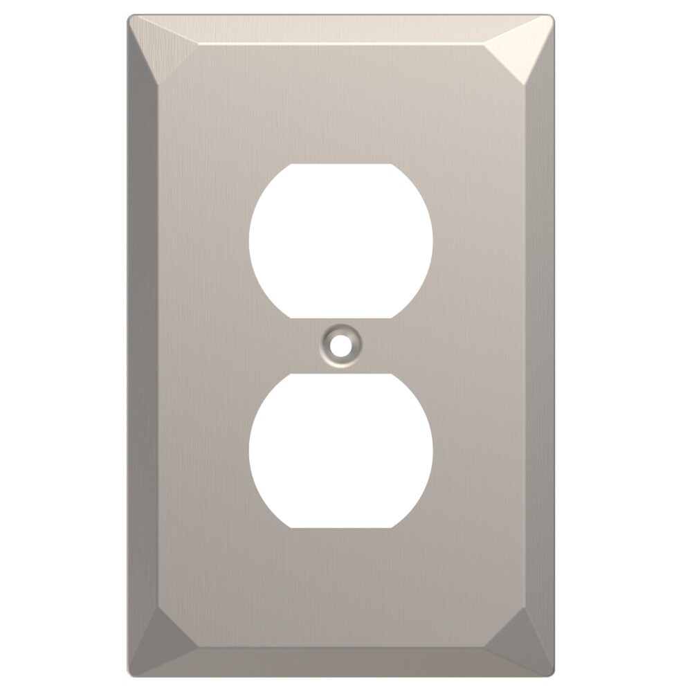 Brainerd W35847-SN-U Mornington 1 -Gang Standard Size Satin nickel Steel Indoor Duplex Wall Plate