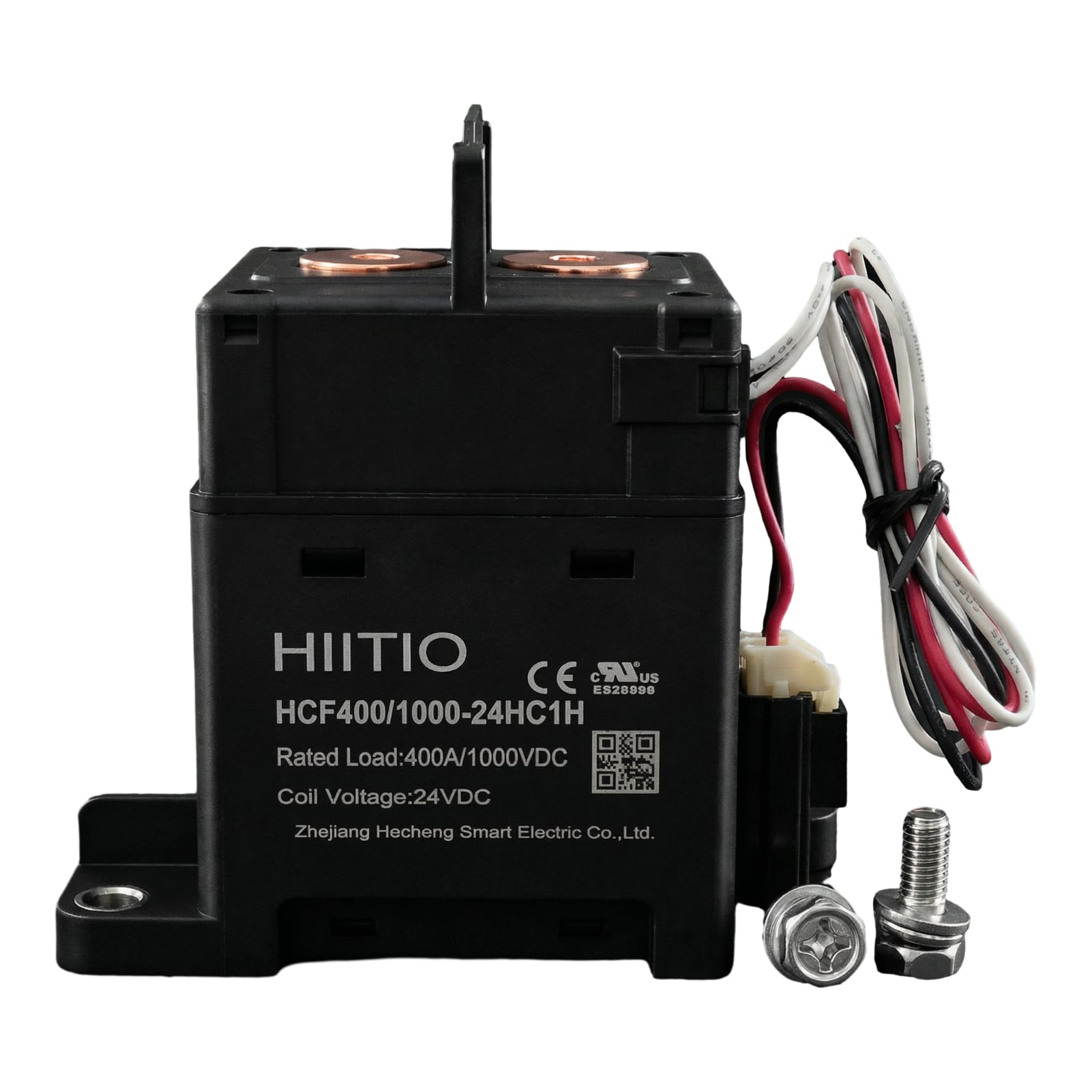 HIITIO High Voltage DC Relays Contactors Ceramic 400A 1000Vdc DC Contactor with Auxiliary Contacts for ESS EV Charging EV/HEV PV/Solar Power UL Listed