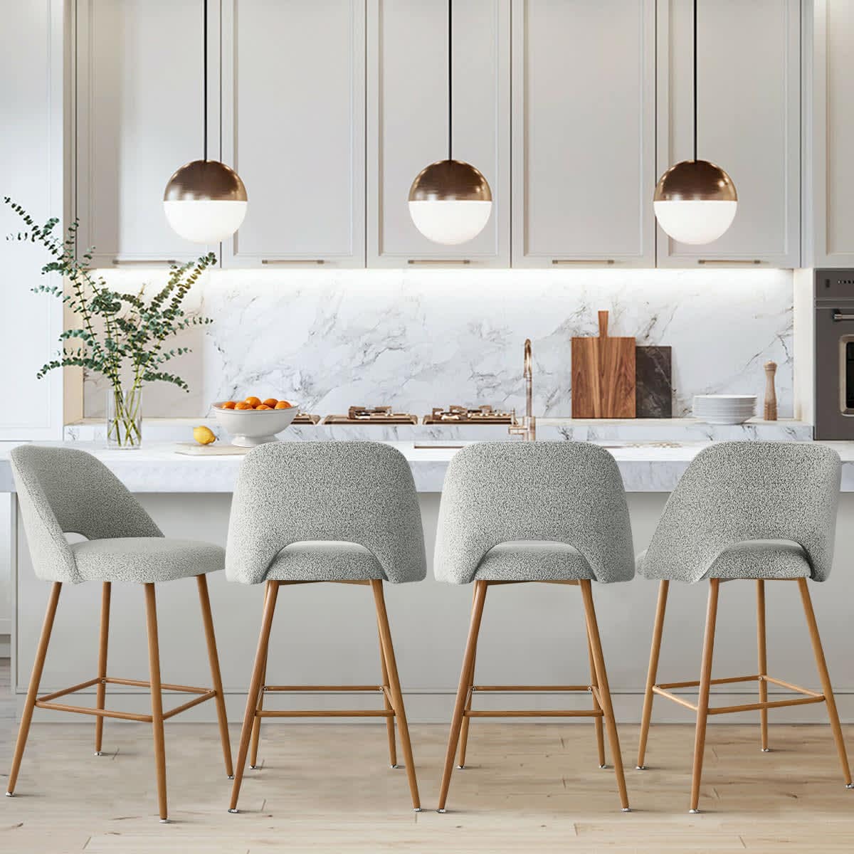 Maison Boucle EDWIN-MB-OKB-GREY-4 stools - View #2