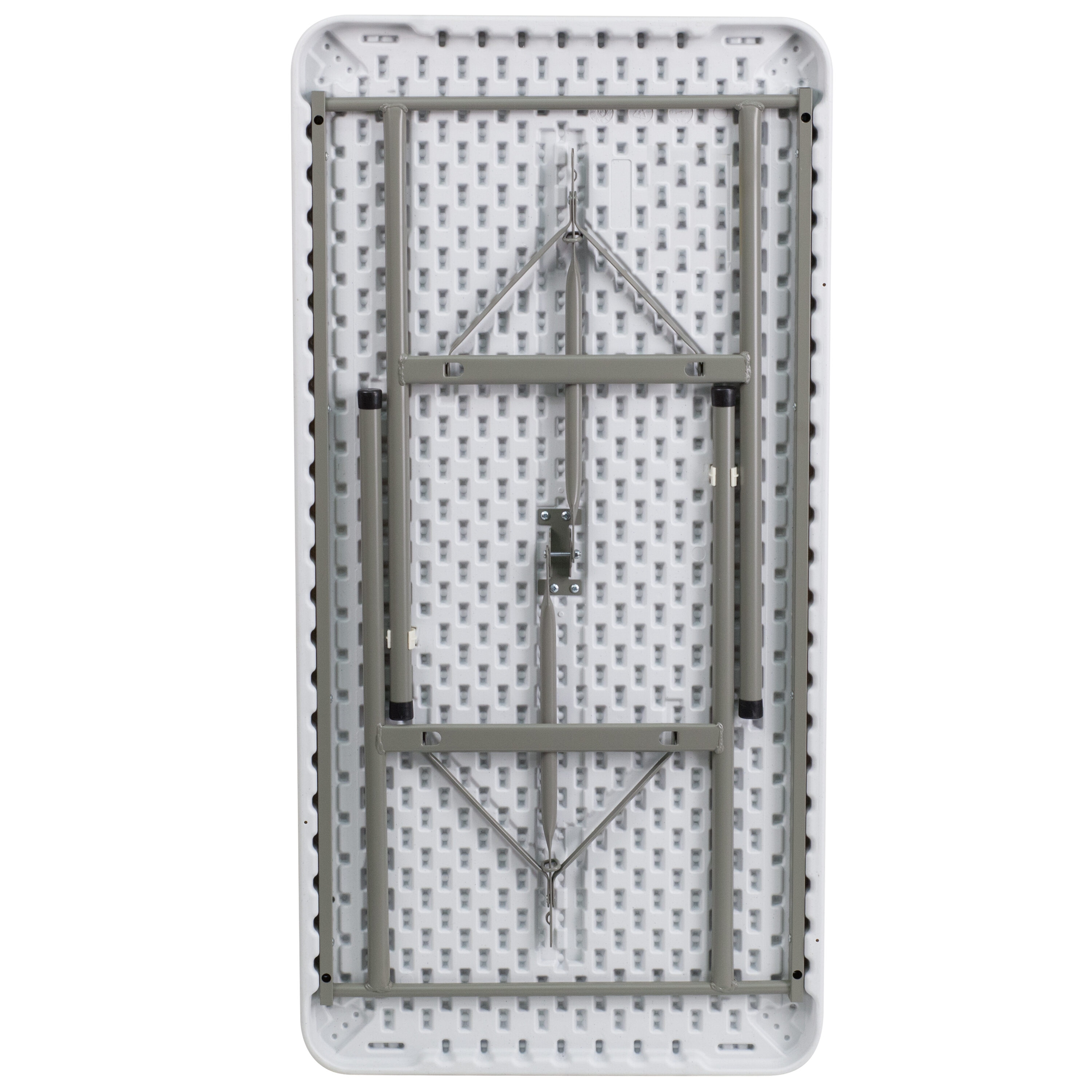 Granite White 4-Foot Rectangular Plastic Folding Table