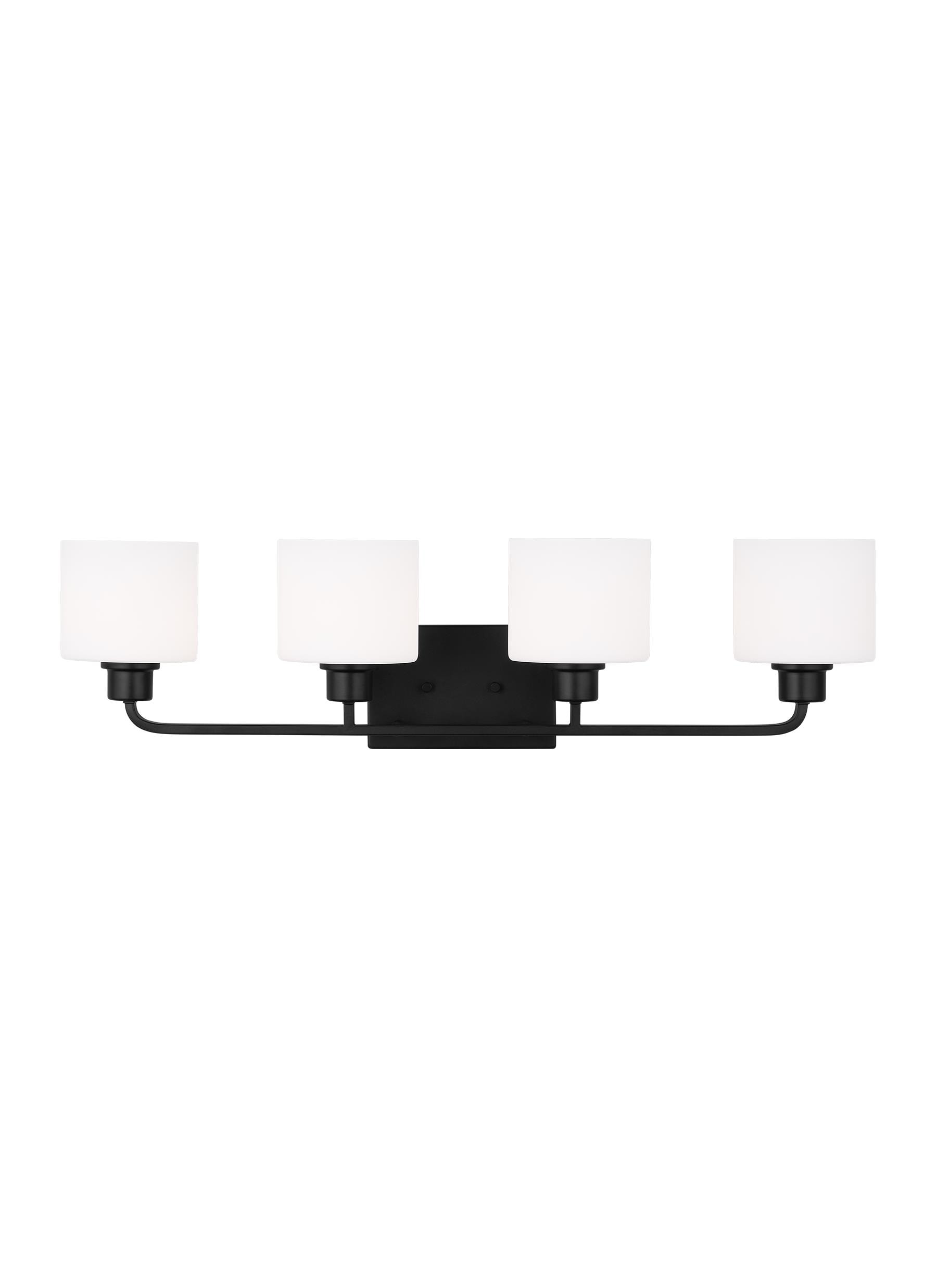 Generation Lighting 4428804EN3-112 Canfield 31.875-in 4 -Light Matte Black Modern/contemporary Vanity light