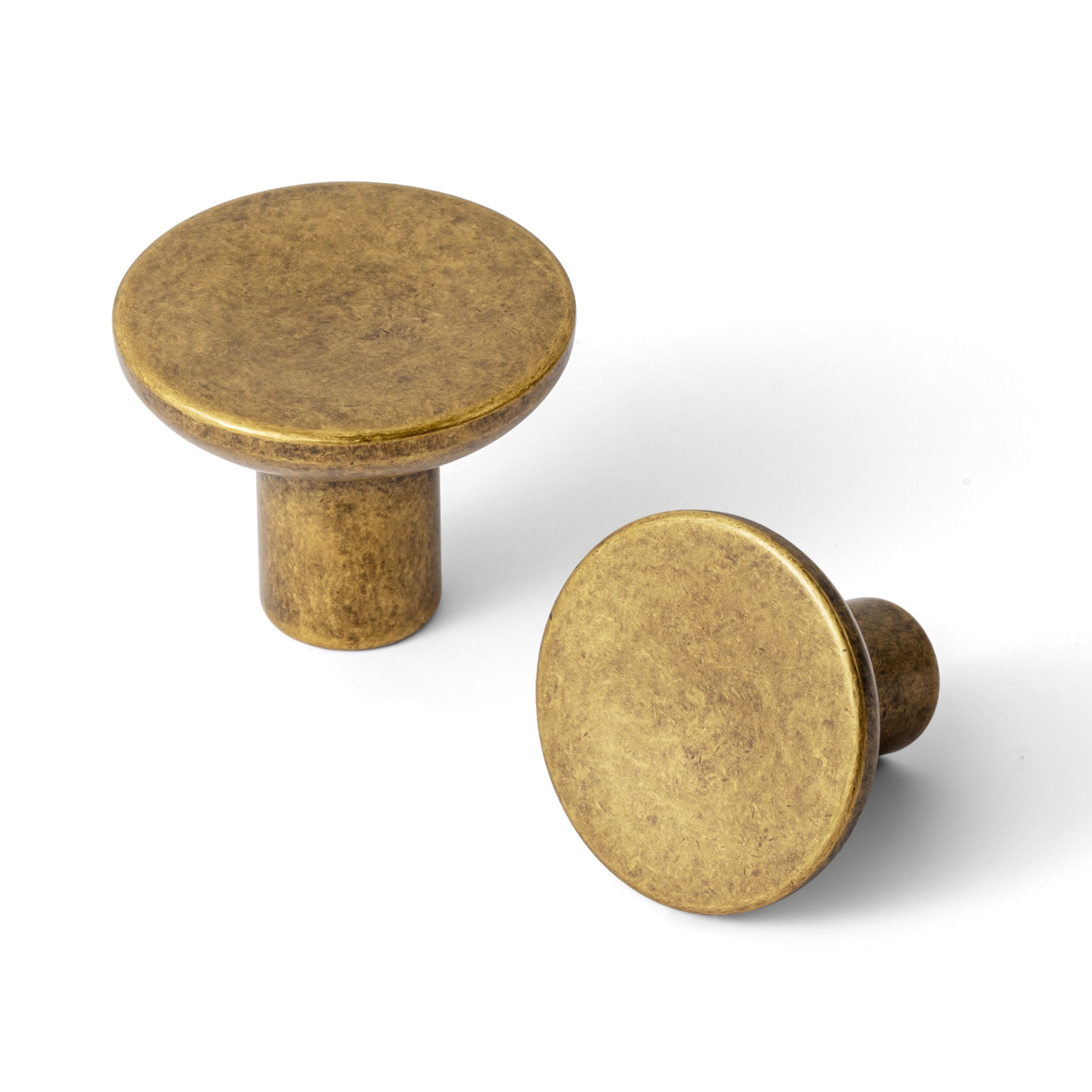 Miaokesen 1017GT-DK-6 1-2/5-in Antique Brass Mushroom Classic Cabinet Knob 6 -Pack